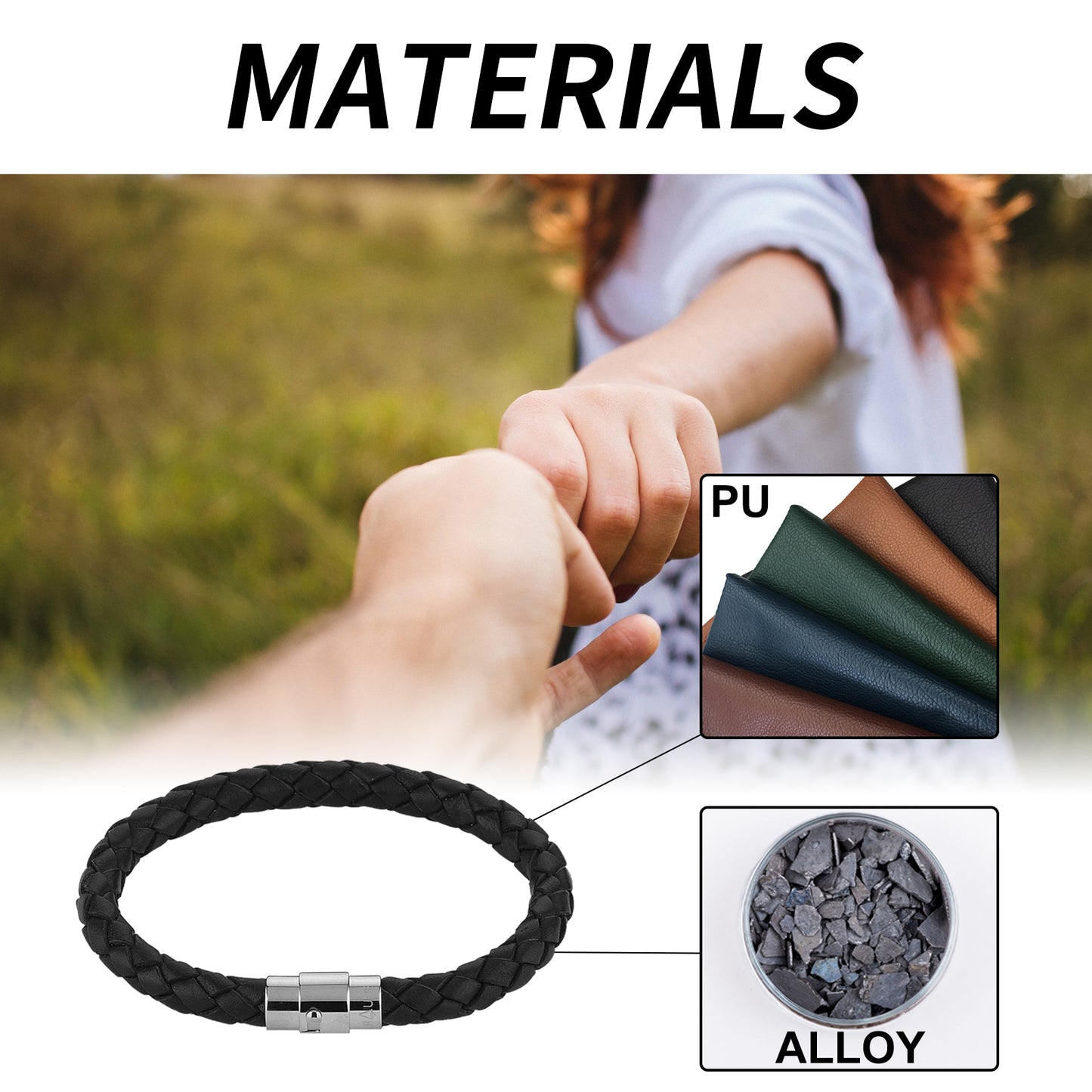 Couple Bracelet, Pu Leather Rope Woven Men's And Women's Style Personality Simple Style Couple Bracelet Fashion Accessories HOEXE eprolo https://www.cyberehub.com
