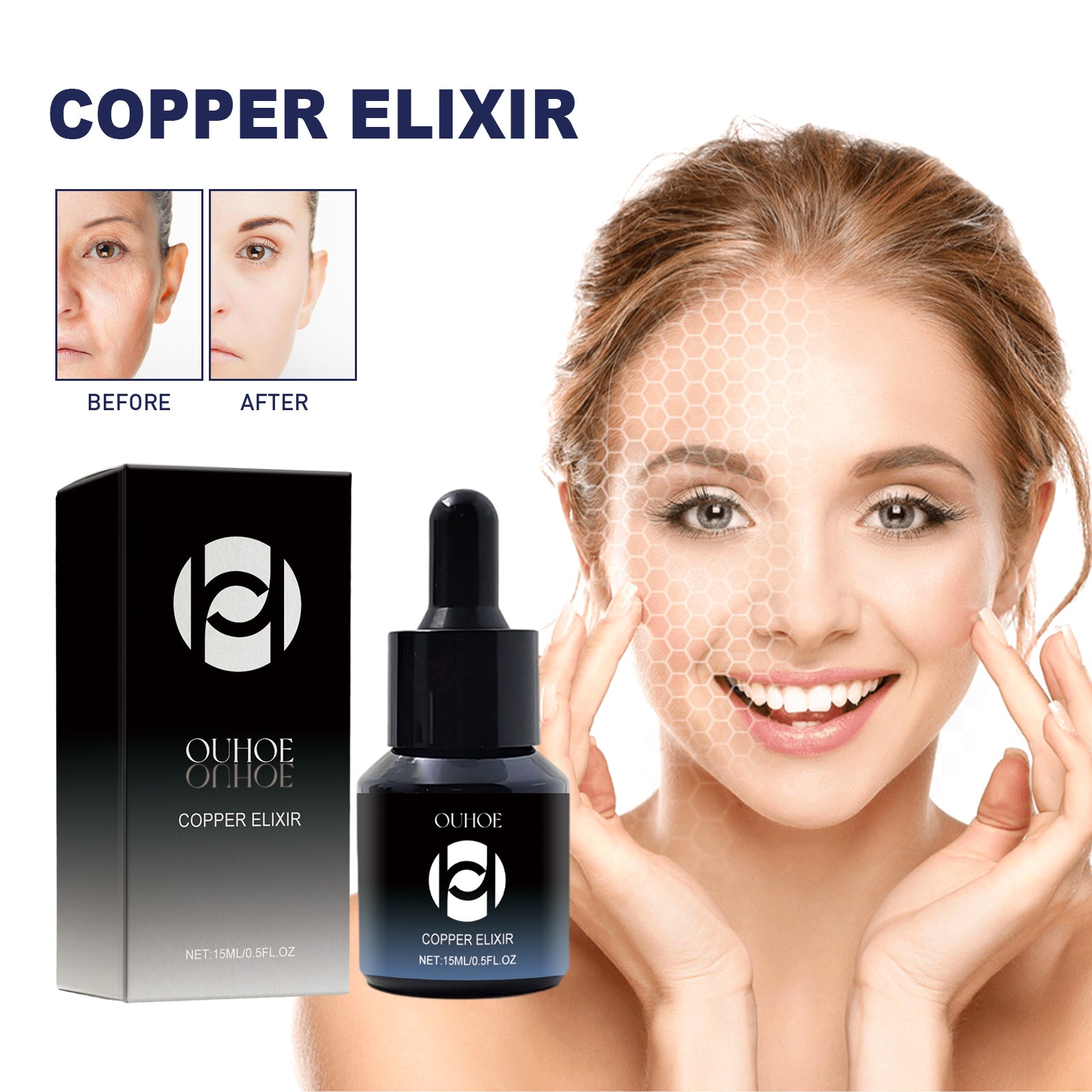 Copper Elixir, Repair Facial Skin Fade Wrinkles Deep Moisturizing Delicate Firming Anti-Aging Health & Beauty Health Eprolo https://www.cyberehub.com