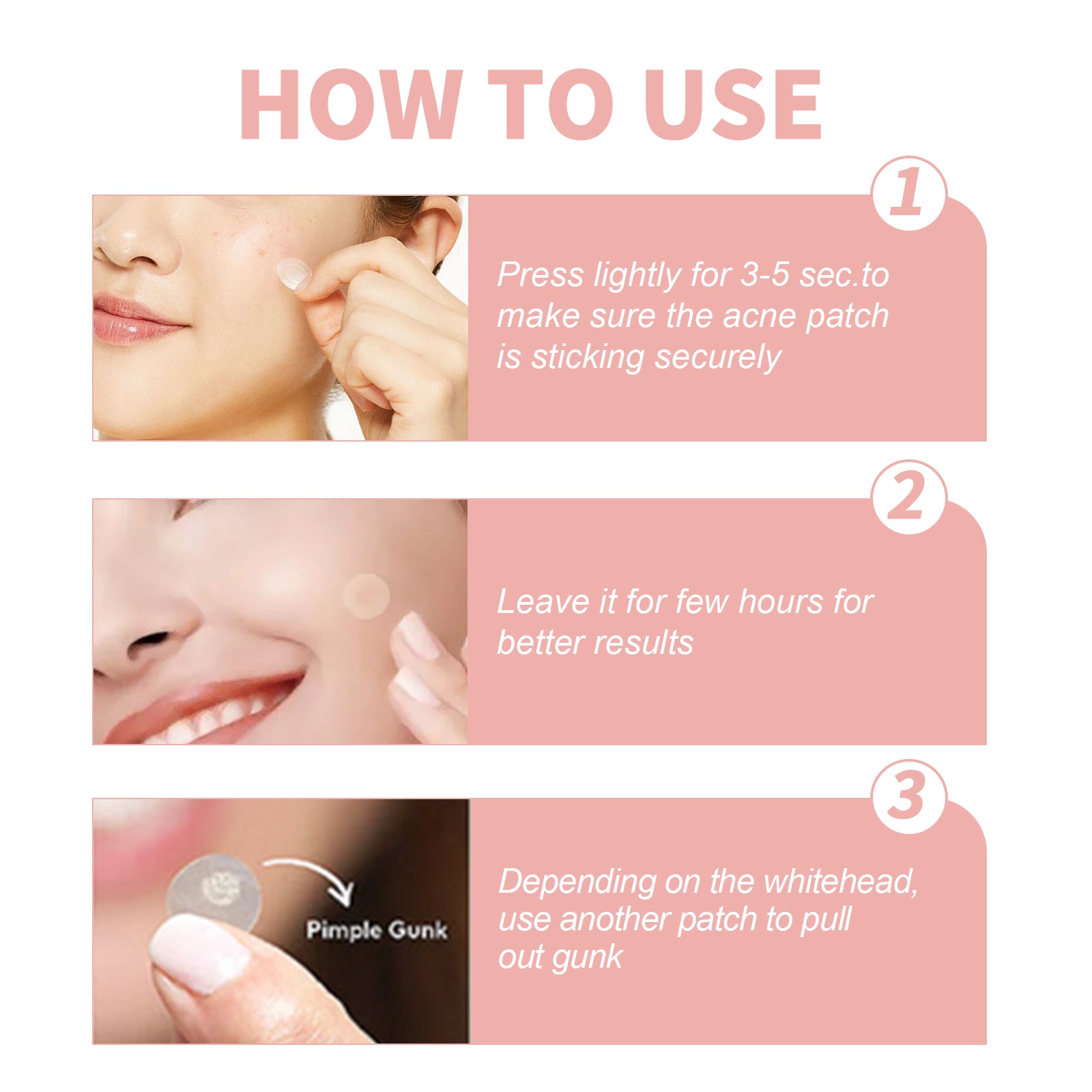 Acne Patch, Repair Acne Pimple Facial Redness Clean Pores Moisturize Skin Patch Health Eprolo https://www.cyberehub.com