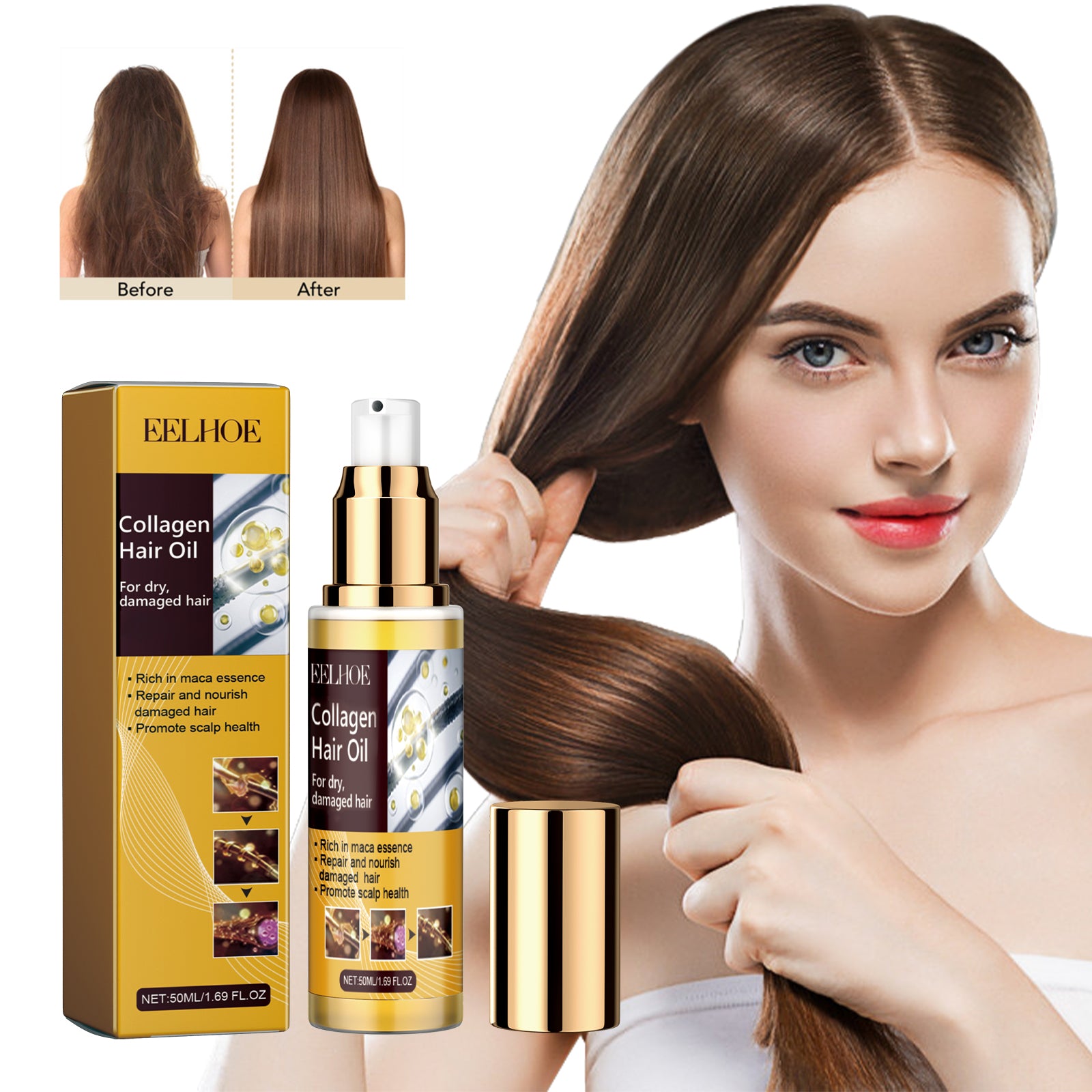 Maca Essence Repair Collagen, Repair Bifurcate Improve Hair Moist Smooth The Hair Essence Health & Beauty Health Eprolo https://www.cyberehub.com