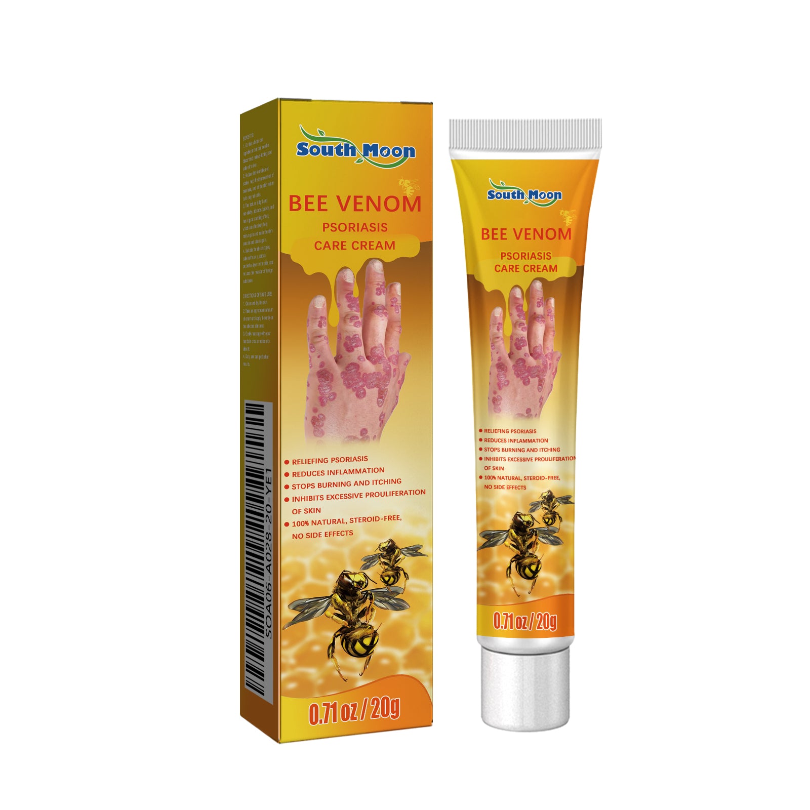 Bee Venom Psoriasis Cream, Relieve Itchy Skin Repair Hand Moss Moisturizing Skin Care Cream default title Health Eprolo https://www.cyberehub.com