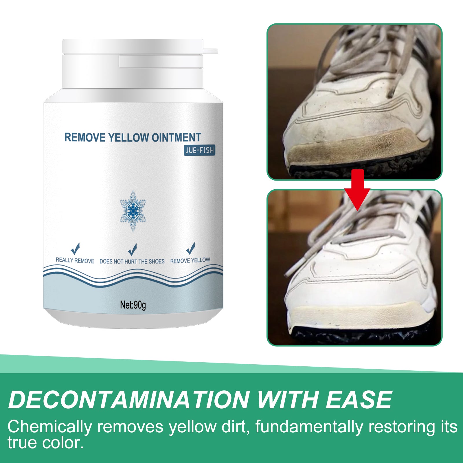 Jue-Fish Shoes Stain Removal Yellow Gel, Remove Oxidation To Clean Stains Yellow Edge Wash Free Gel Small White Shoes Home & Garden Home Goods Eprolo https://www.cyberehub.com