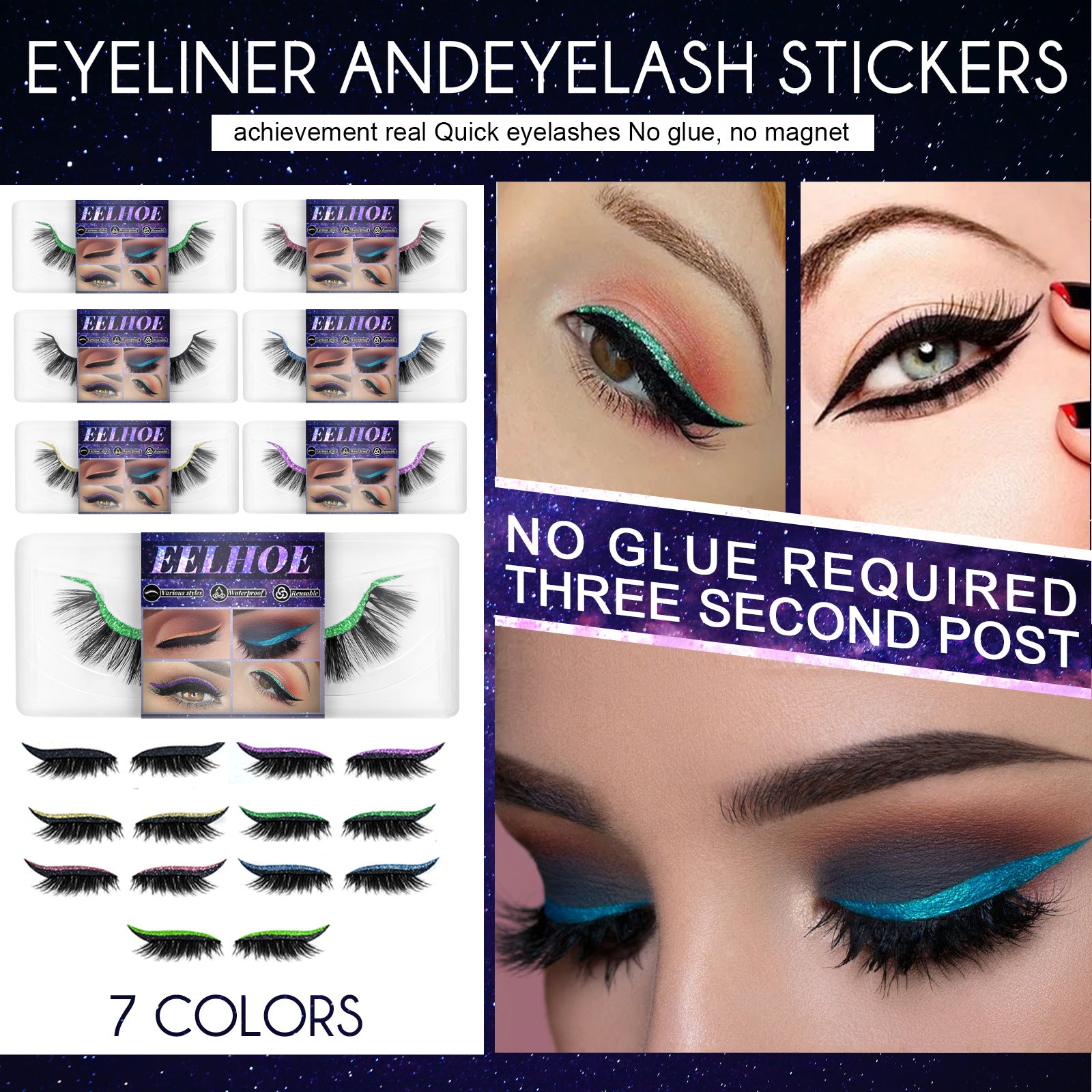 EELHOE Eyeliner And Eyelash Stickers, Self-Adhesive False Eyelashes With European And American 3d Eyelash Eyeshadow Eyeliner Health Eprolo https://www.cyberehub.com