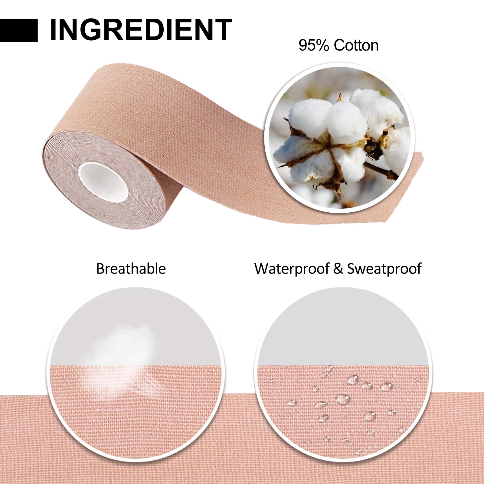 Boob Tape, Non-Trace Anti-Sagging External Expansion Chest Stretch Tape Health & Beauty Health Eprolo https://www.cyberehub.com
