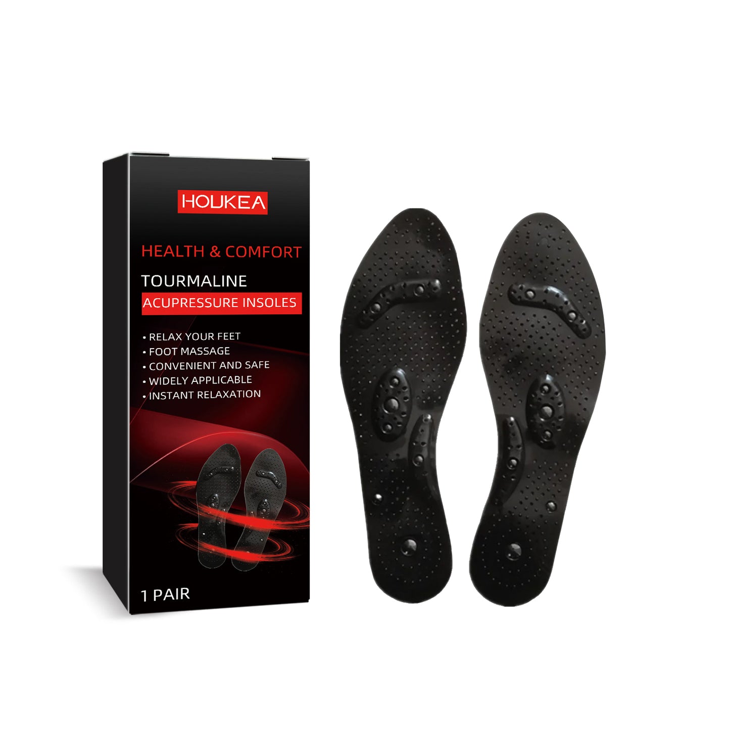 Tourmaline Acupressure Insoles, Foot Care Vein Repair Body Toning Body Care Foot Pads default title Health & Beauty Health Eprolo https://www.cyberehub.com