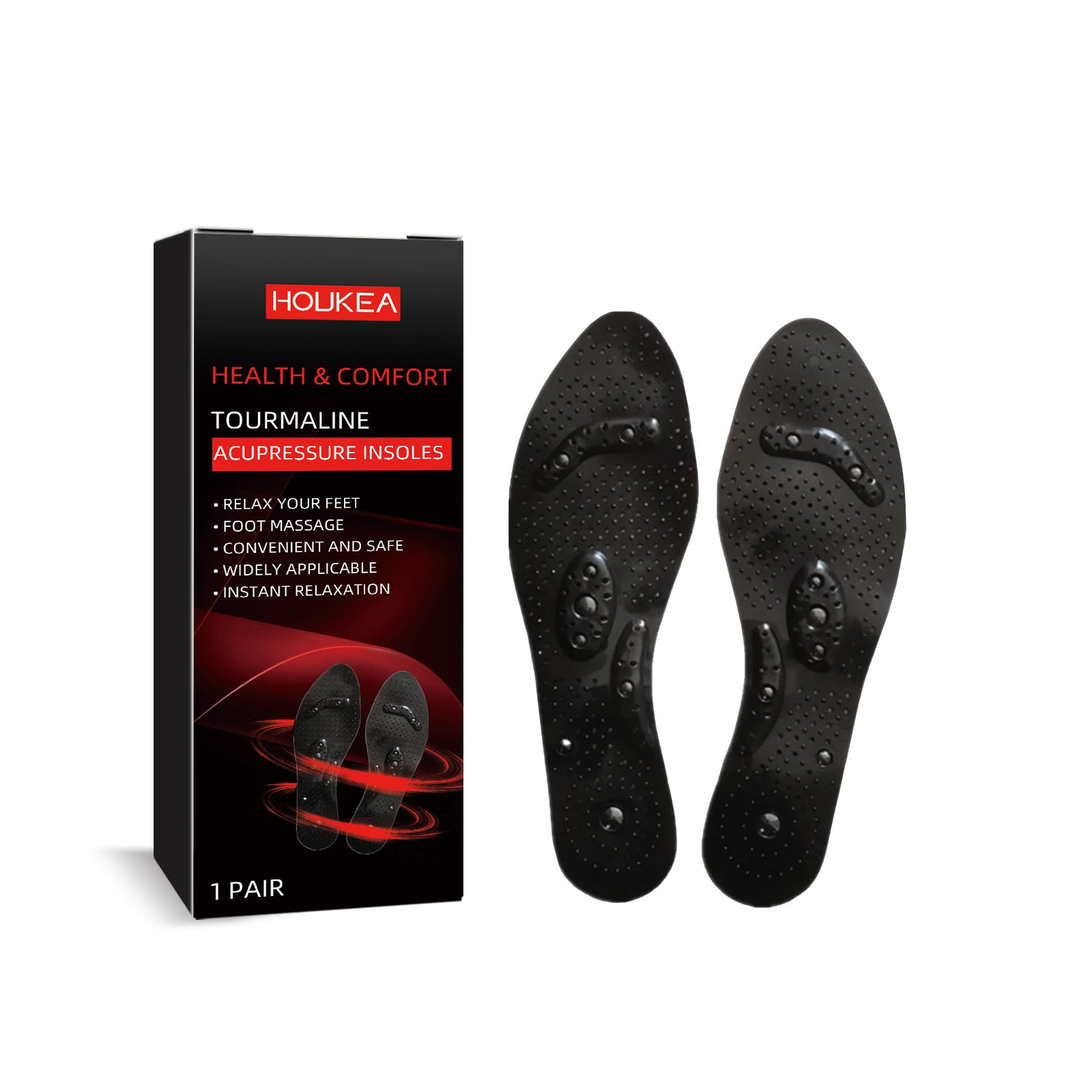 Tourmaline Acupressure Insoles, Foot Care Vein Repair Body Toning Body Care Foot Pads default title Health & Beauty Health Eprolo https://www.cyberehub.com
