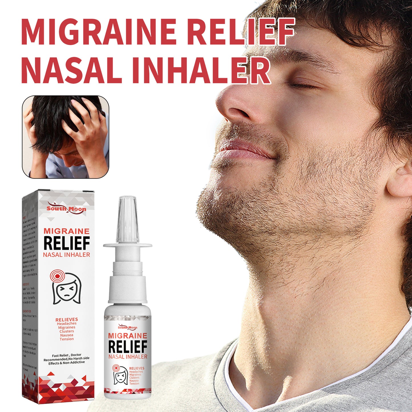Migraine Relief Nasal Inhaler, Relieve Nasal Discomfort Nasal Cleaning Body Care Spray default title Health Eprolo https://www.cyberehub.com