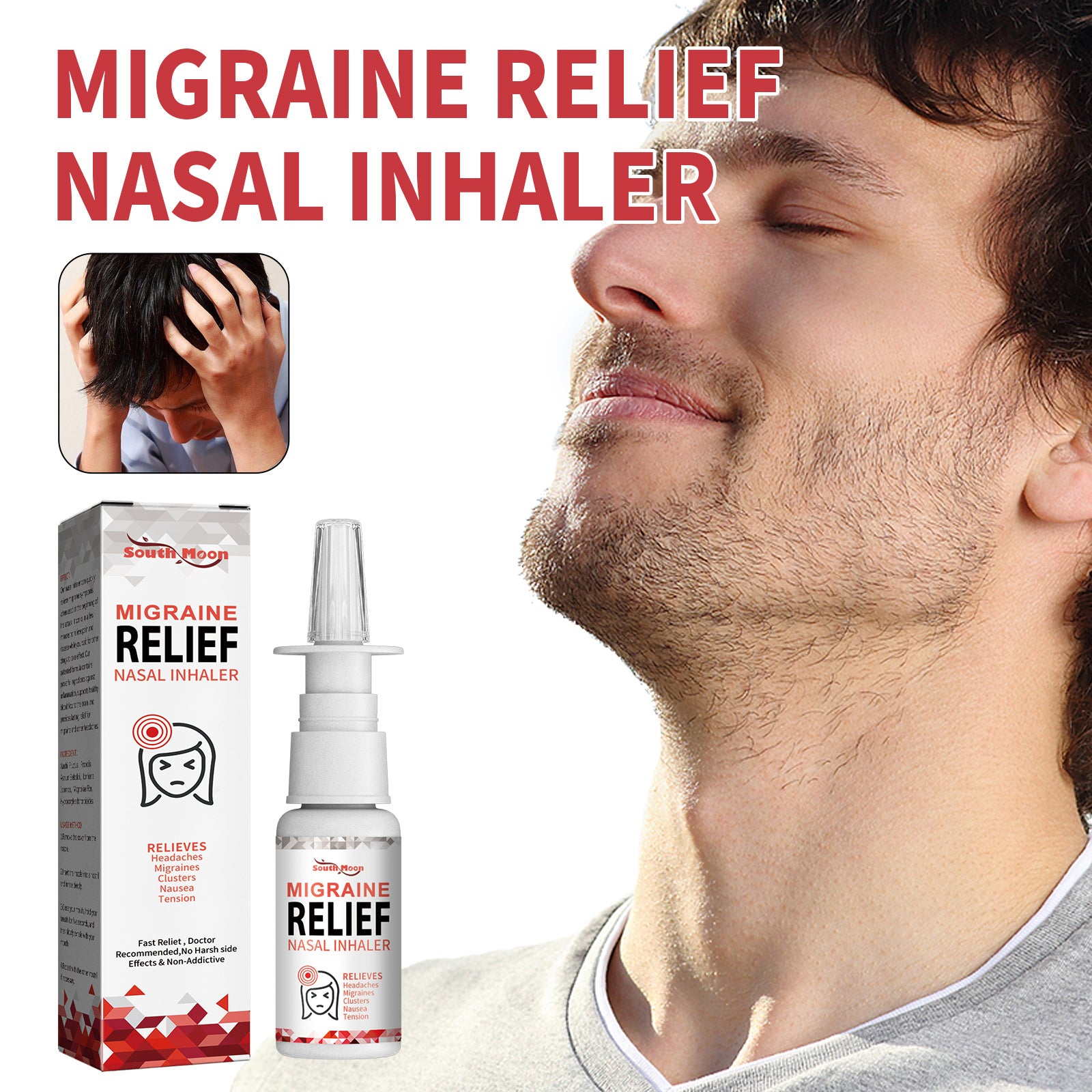 Migraine Relief Nasal Inhaler, Relieve Nasal Discomfort Nasal Cleaning Body Care Spray default title Health Eprolo https://www.cyberehub.com