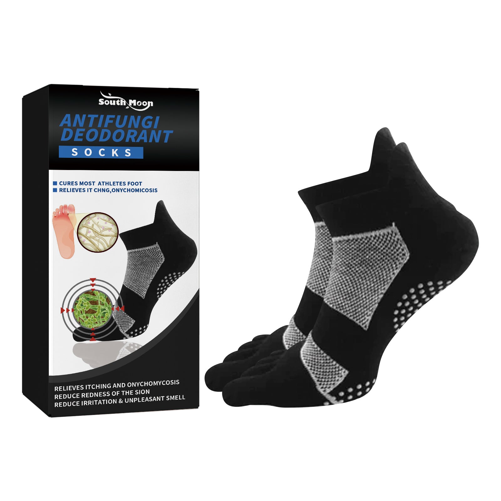 Antifungal Deodorant Socks, Comfortable Breathable Non-slip Anti-foot Sweat Deodorant Foot Care Thermal Socks Health Eprolo https://www.cyberehub.com