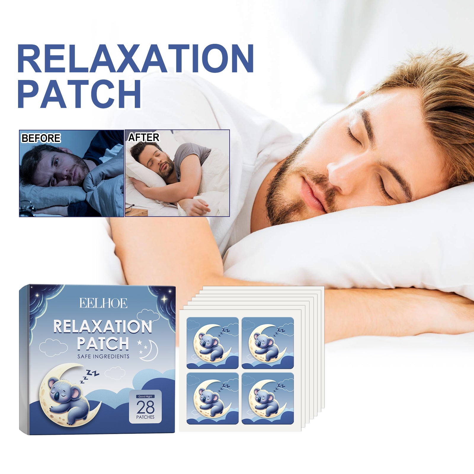 Relaxation Patch, Sleep Patches To Help You Fall Asleep Faster At Night And Protect Your Sleep Quality Health & Beauty Health Eprolo https://www.cyberehub.com