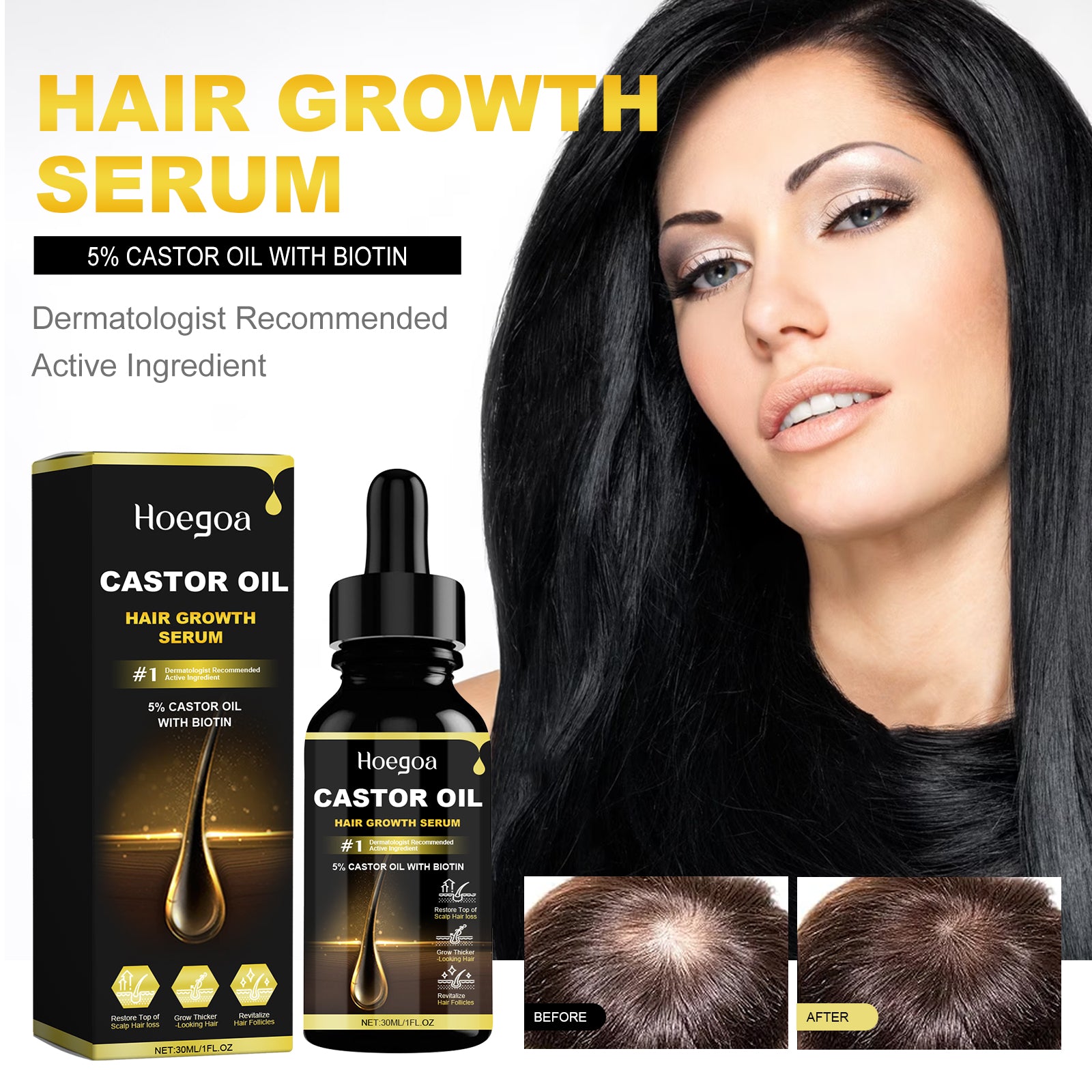 HOEGOA Hair Growth Serum, Dense Hair Repair Dry And Irritated Hair Moisturizing Hair Dense Hair Care Essential Oil Health Eprolo https://www.cyberehub.com