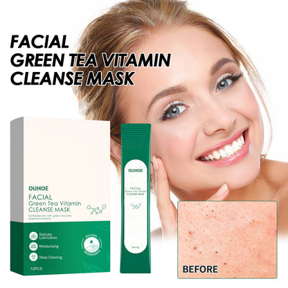 Facial Green Tea Vitamin Cleanse Mask, Facial Acne Deep Moisturizing Smear Delicate Pores Tender Skin Health Eprolo https://www.cyberehub.com