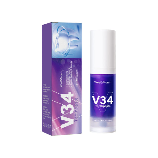 V34 Toothpaste, Whitening Teeth Clean Care Gums Fresh Breath Press Toothpaste default title Health Eprolo https://www.cyberehub.com