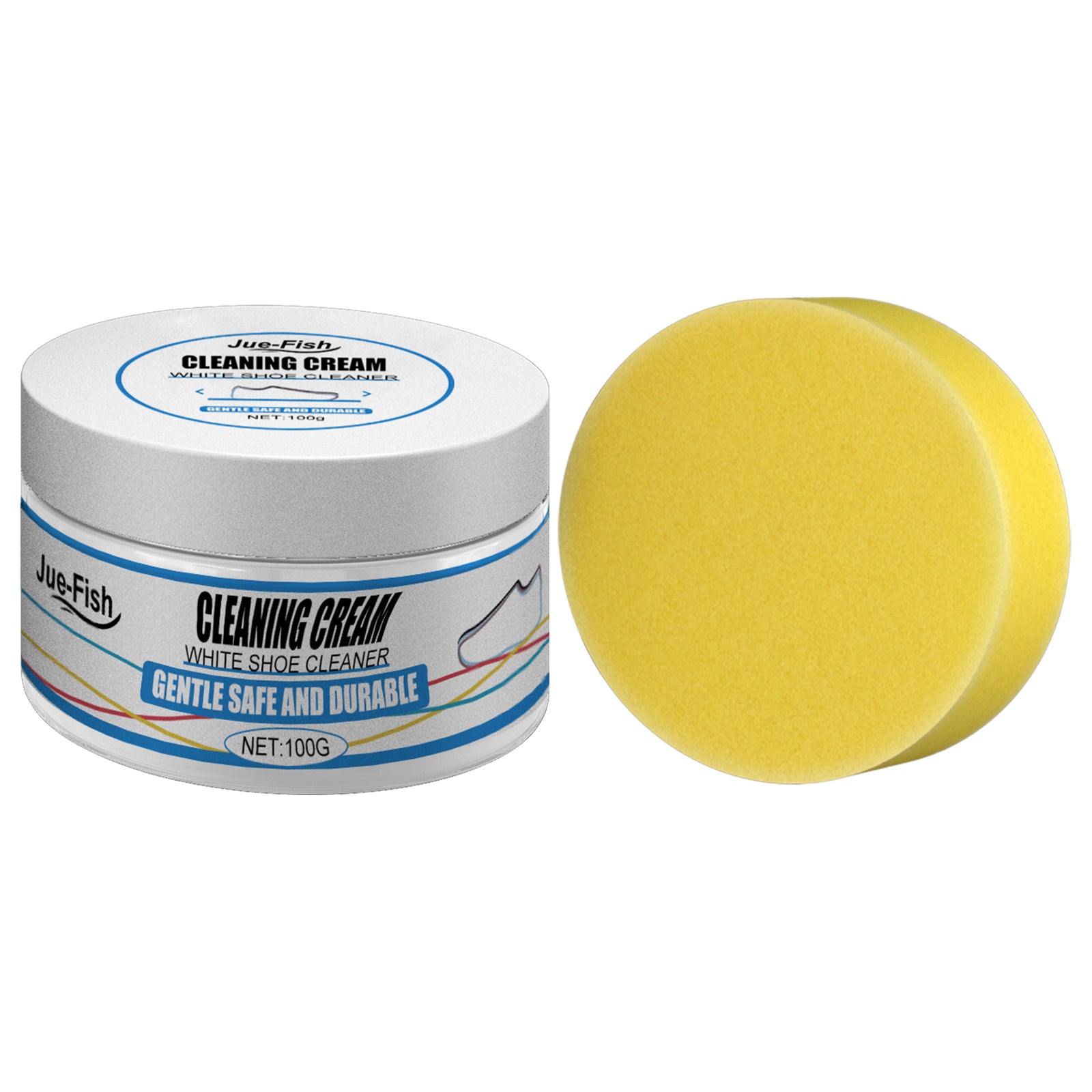 Jue-Fish Small White Shoes Cleaning Cream, Strong Decontamination Cleaning Cream Wash Sports Canvas Shoes To Remove Stains default title Home & Garden Home Goods Eprolo https://www.cyberehub.com