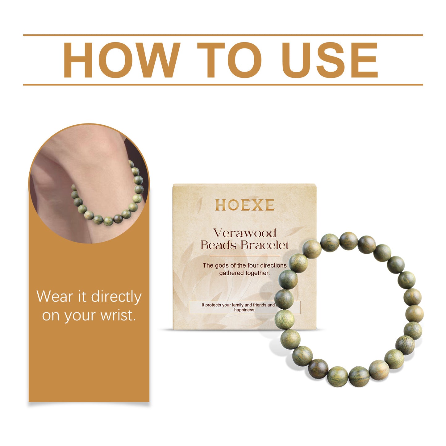 Green Sandalwood Bracelet Trend Fashion Elegant Portable Durable Good-Looking Niche Design Bracelet HOEXE eprolo https://www.cyberehub.com
