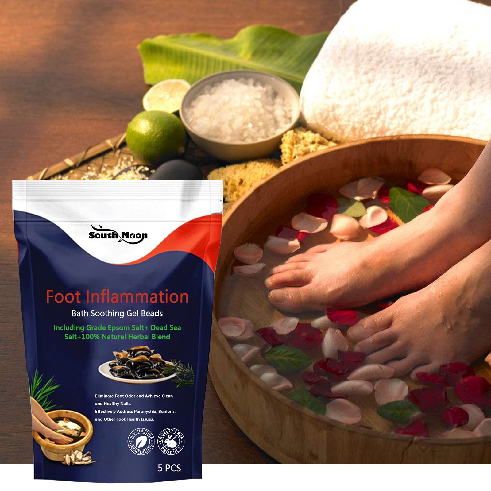 Foot Inflammation Bath Soothing Gel Beads, Clean Odor Gray Nail Swelling Repair Bright Nail Care Foot Bath Beads default title Health Eprolo https://www.cyberehub.com