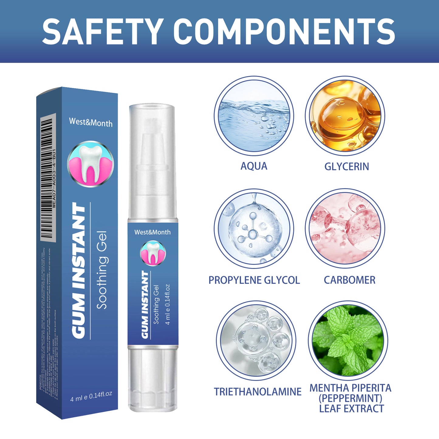 WestMonth Gum Instant Soothing Gel, Relieve Gums Swelling And Pain Clean Teeth Plaque Stains And Whiten Teeth Gel Health Eprolo https://www.cyberehub.com