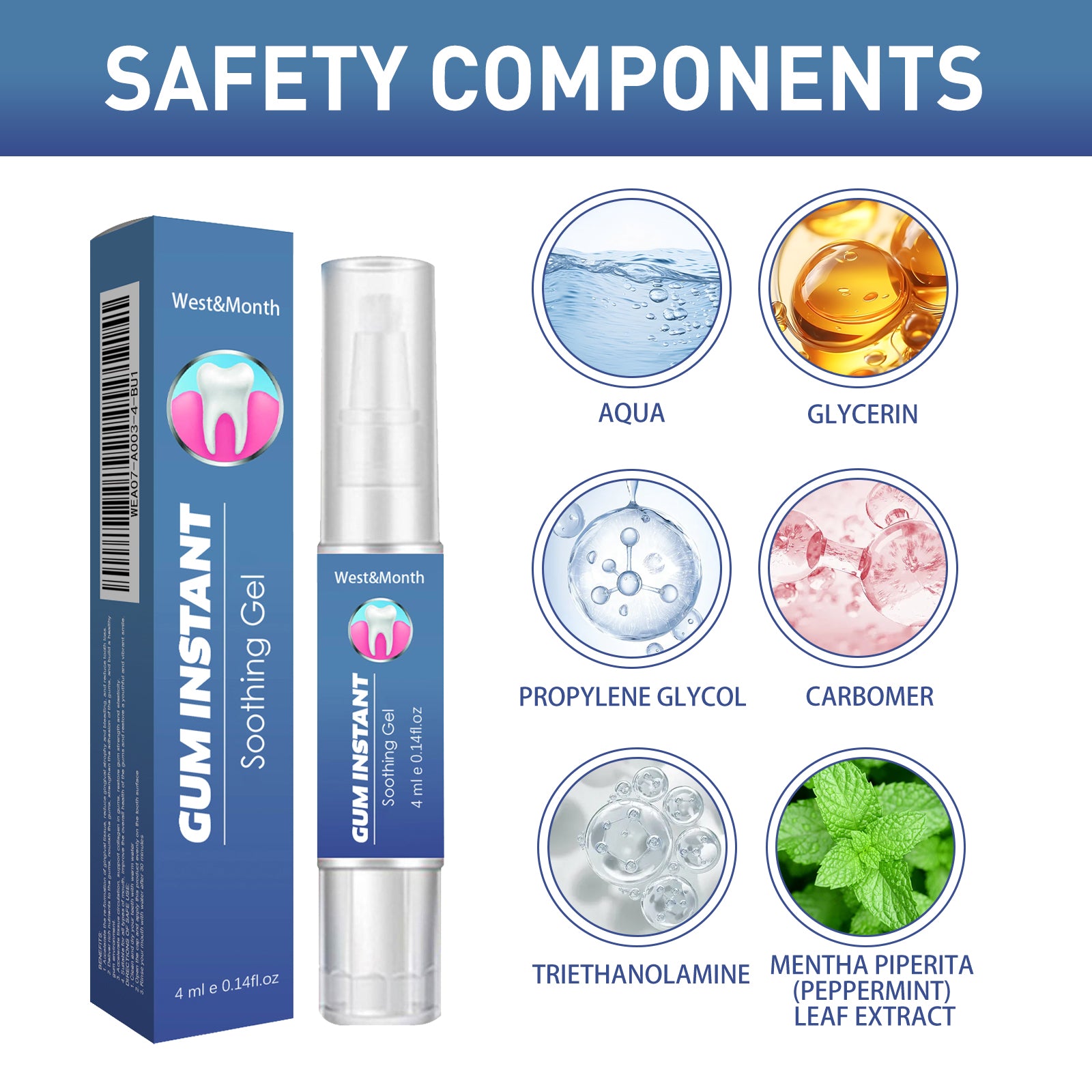 WestMonth Gum Instant Soothing Gel, Relieve Gums Swelling And Pain Clean Teeth Plaque Stains And Whiten Teeth Gel Health Eprolo https://www.cyberehub.com