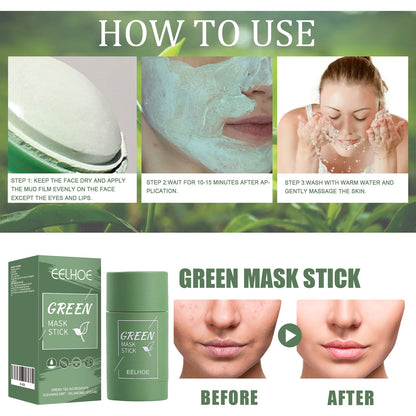 Green Tea Solid Mask, Deep Cleansing Hydrating Mask Stick Pore-Narrowing Paste Mask Stick Health Eprolo https://www.cyberehub.com