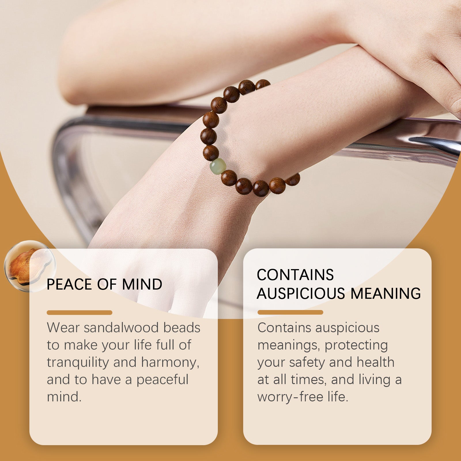 Gold Wire Sandalwood Bead String New Chinese Style Simple Minority Sense Ancient Style Style Play Decorative Bracelet HOEXE eprolo https://www.cyberehub.com