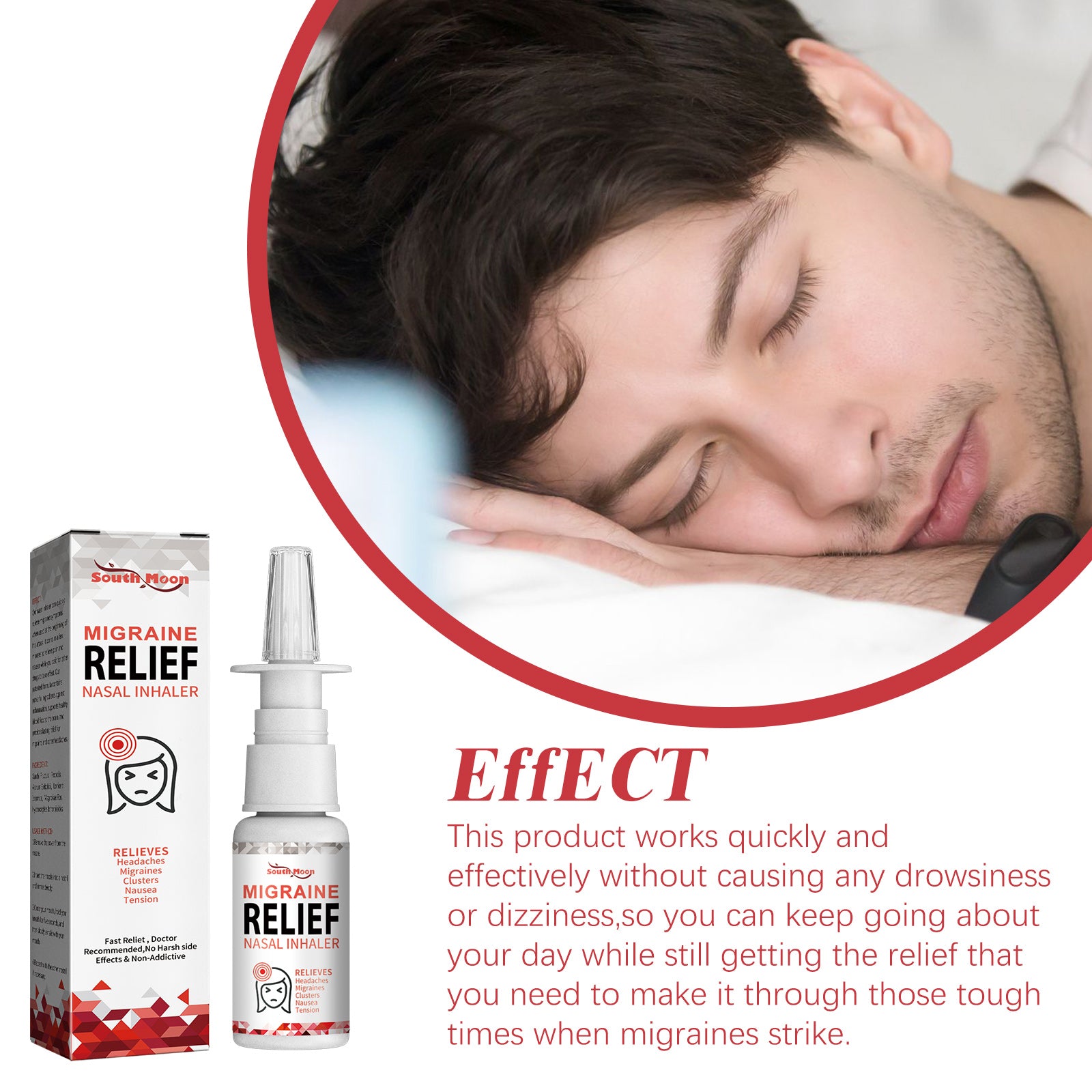 Migraine Relief Nasal Inhaler, Relieve Nasal Discomfort Nasal Cleaning Body Care Spray Health Eprolo https://www.cyberehub.com