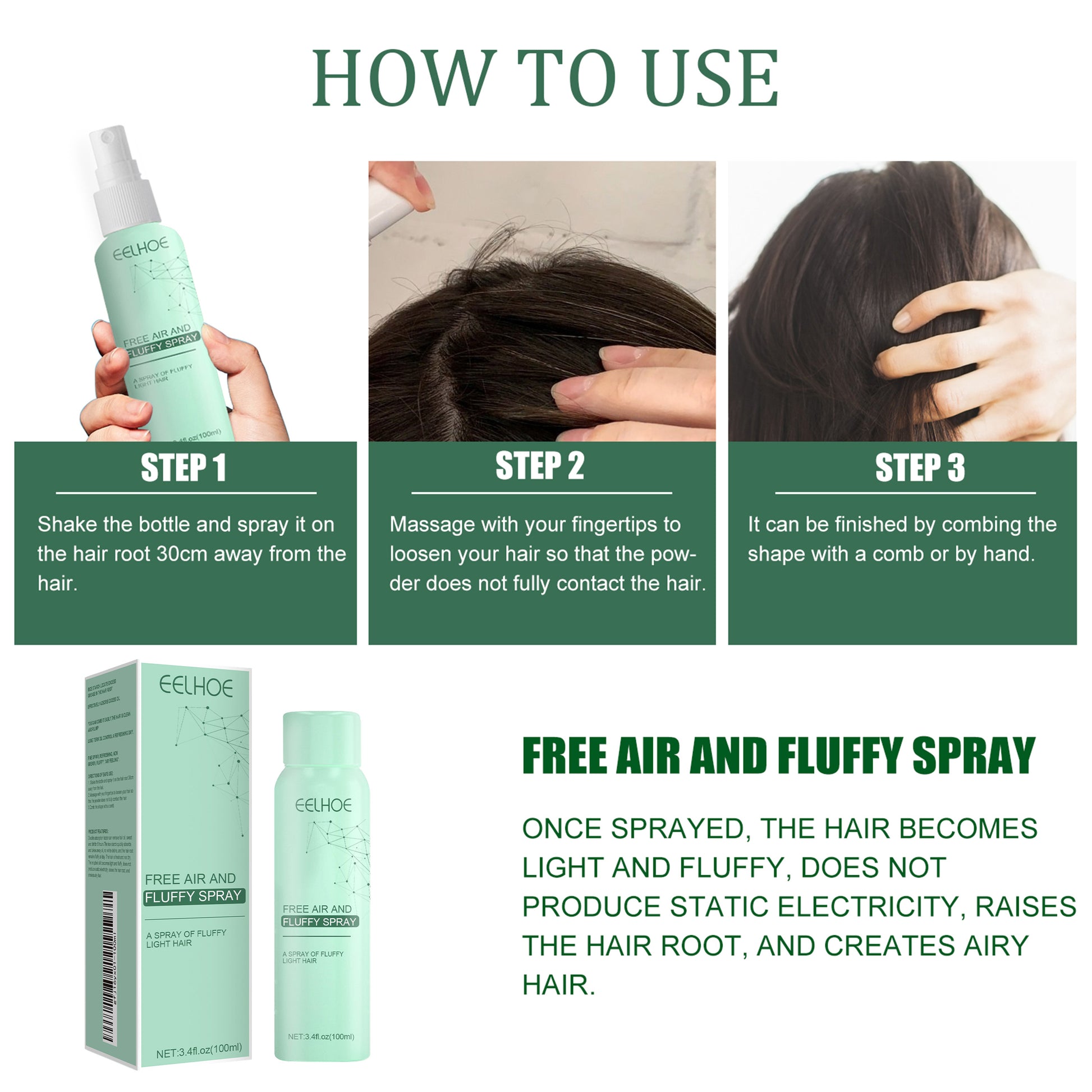 No-Wash Dry Hair Spray, Air Fluffiness Remove Oil Dry And Cool Shampoo-free Dry Hair Agent Health Eprolo https://www.cyberehub.com