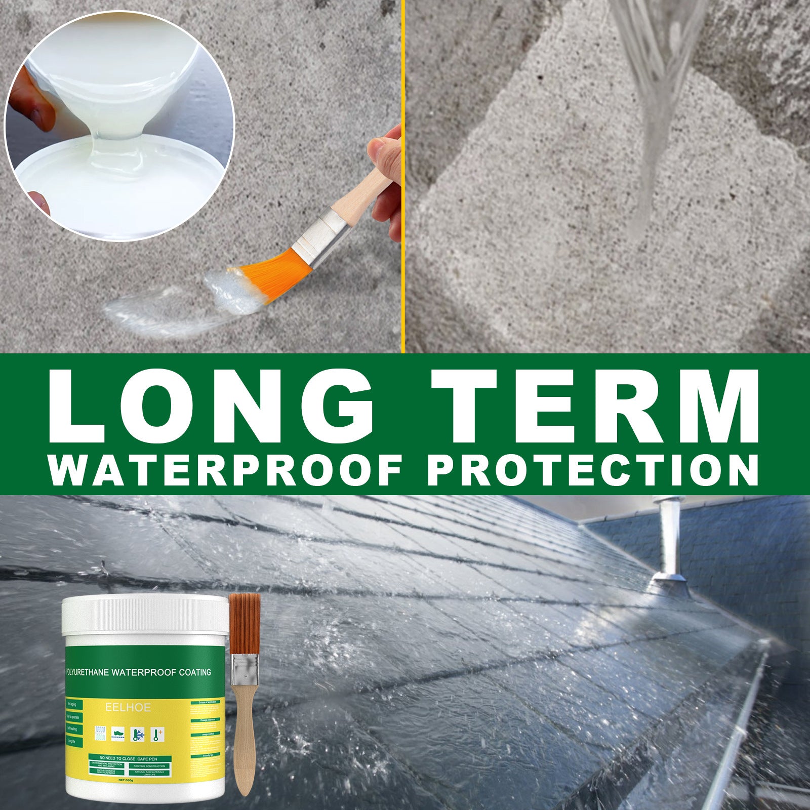 EELHOE Floor Leak Waterproof Adhesive, Exterior Wall Bathroom Toilet Waterproofing Agent Brick Wall Permeable Paint Home Eprolo https://www.cyberehub.com