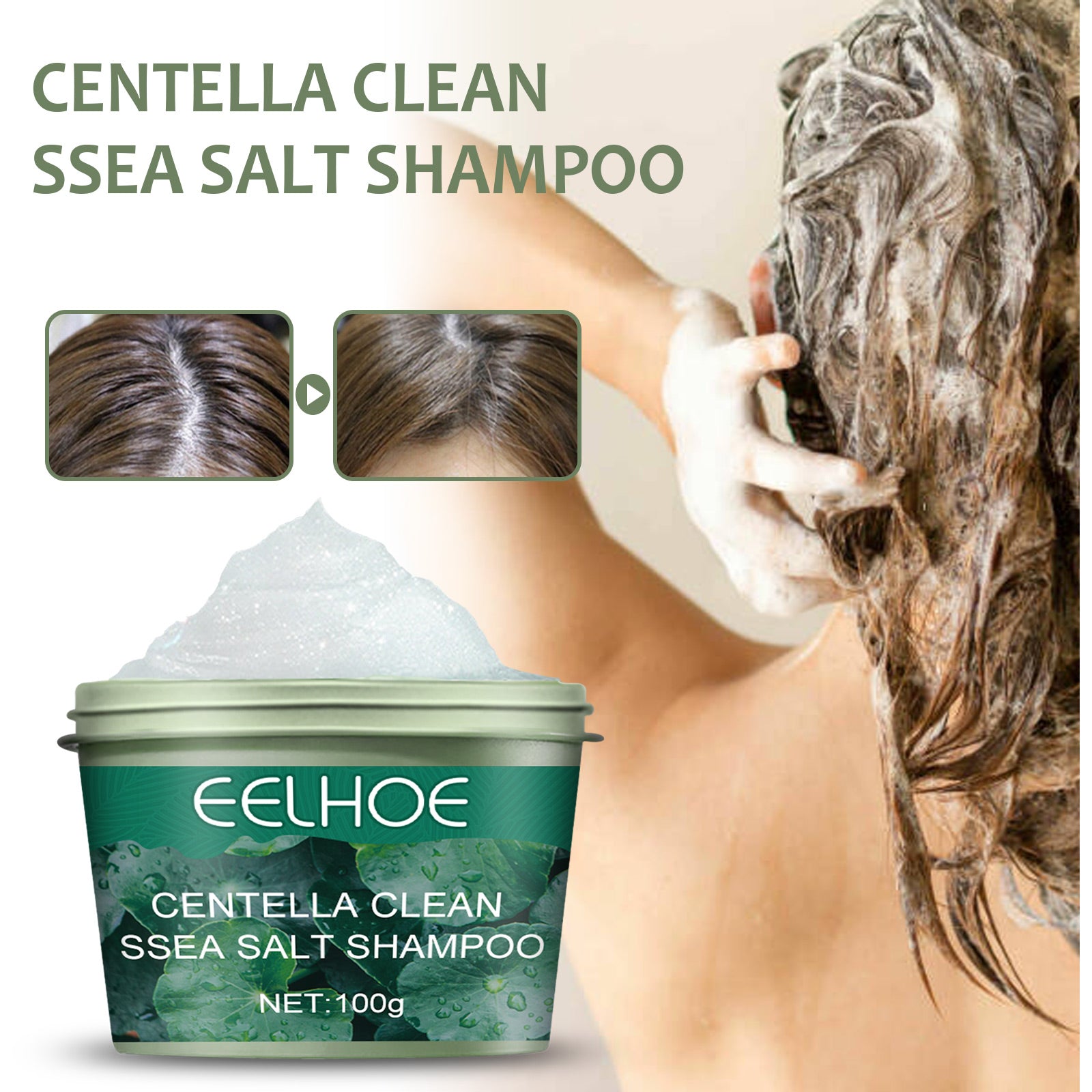 Centella Clean Sea Salt Shampoo, Remove Oil Shavings Relieve Itching And Moisturize Scalp Care Sea Salt Cleansing Shampoo Cream Health & Beauty Health Eprolo https://www.cyberehub.com