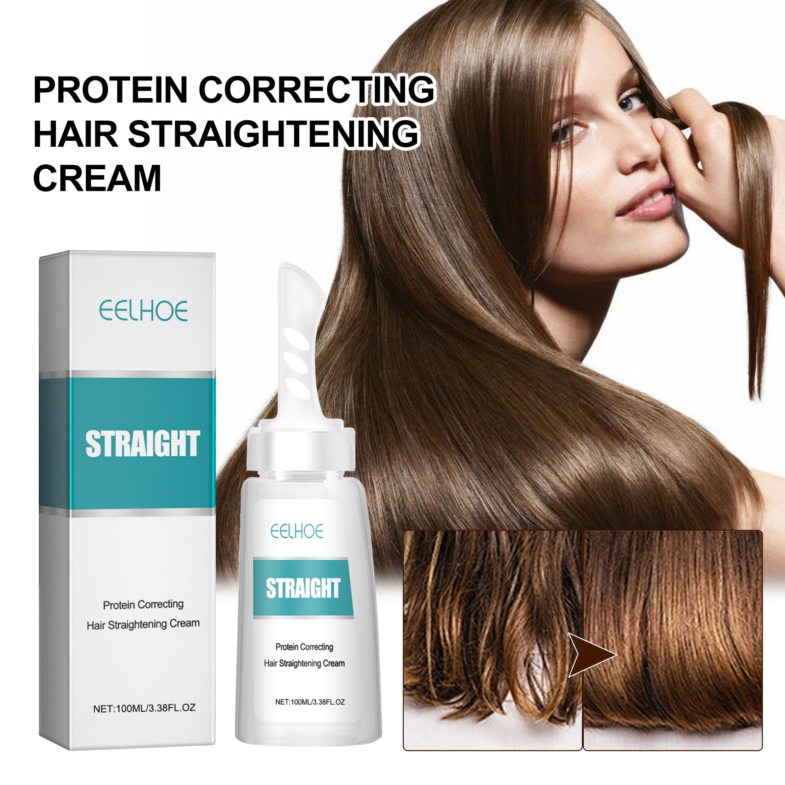 Protein Correcting Hair Straightening Cream, Nourishing Hair Repair Damage Smooth Furry Split Hair Care Cream Health Eprolo https://www.cyberehub.com