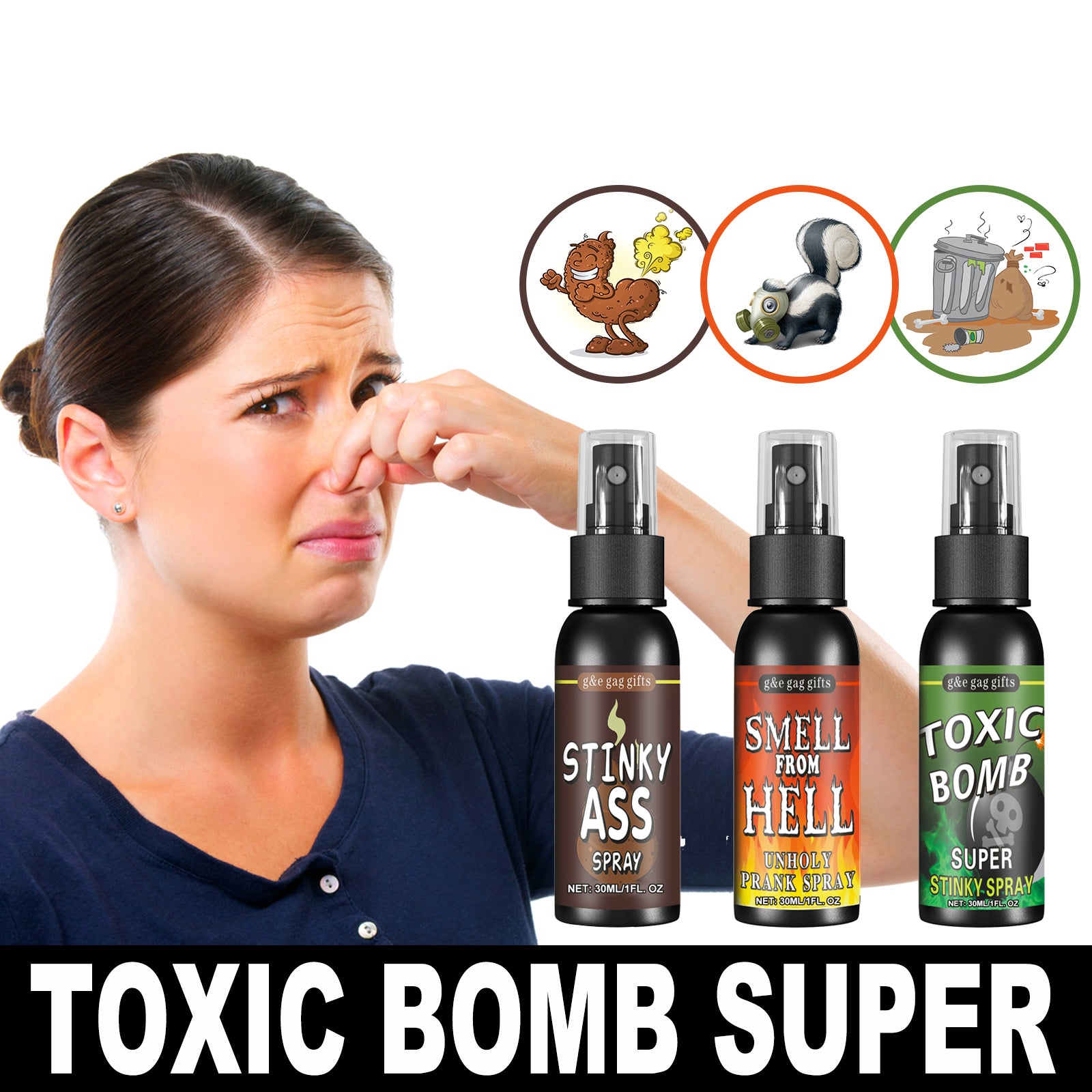 Jue-Fish Fart Spray, April Fool's Day Pooper Toy Spoof Stink Entertainment Poop Hell Bomb Smell Toy Eprolo https://www.cyberehub.com