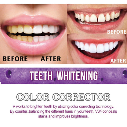 V34 Purple Whitening Toothpaste, Removal Teeth Tartar Oral Cleaning Repair Teeth Whitening Toothpaste Health Eprolo https://www.cyberehub.com