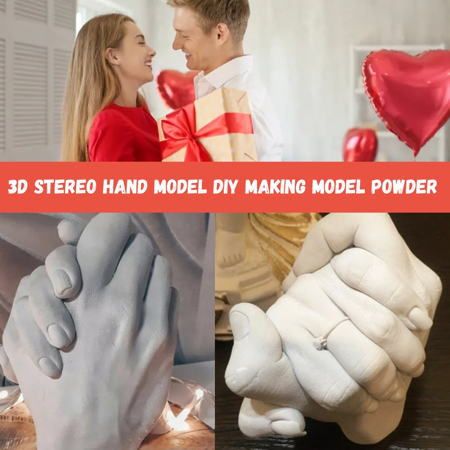 Dowmoo Hand Casting Kit, Three-Dimensional Hand Model Plaster Clone Model Homemade Commemorative Gift Crafts Health Eprolo https://www.cyberehub.com