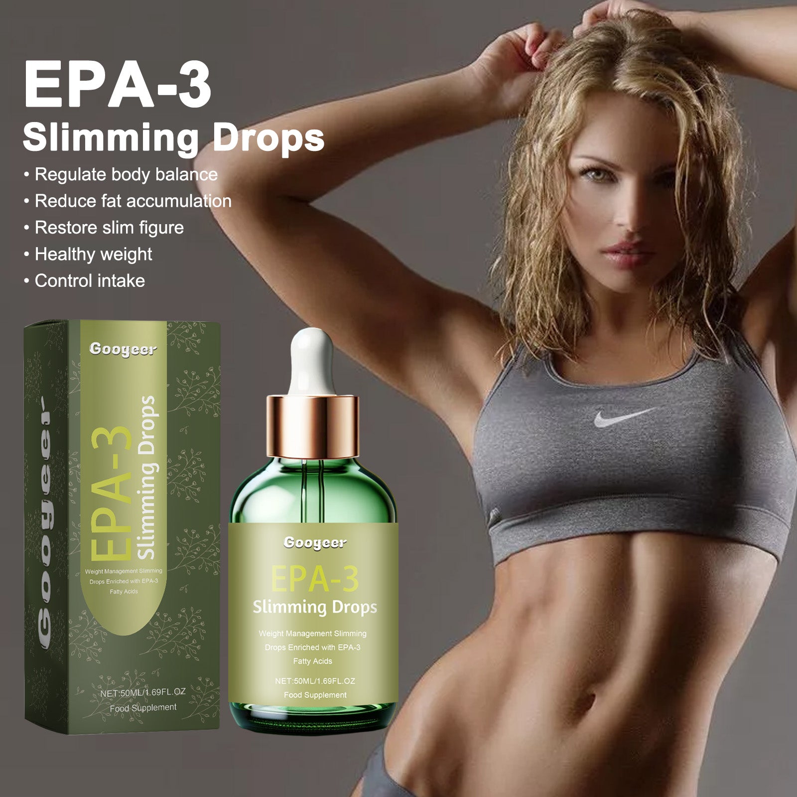 EPA-3 Slimming Drops, Firming Arms Thighs Body Sculpting Waist Toning Oral Drops Health & Beauty Health Eprolo https://www.cyberehub.com