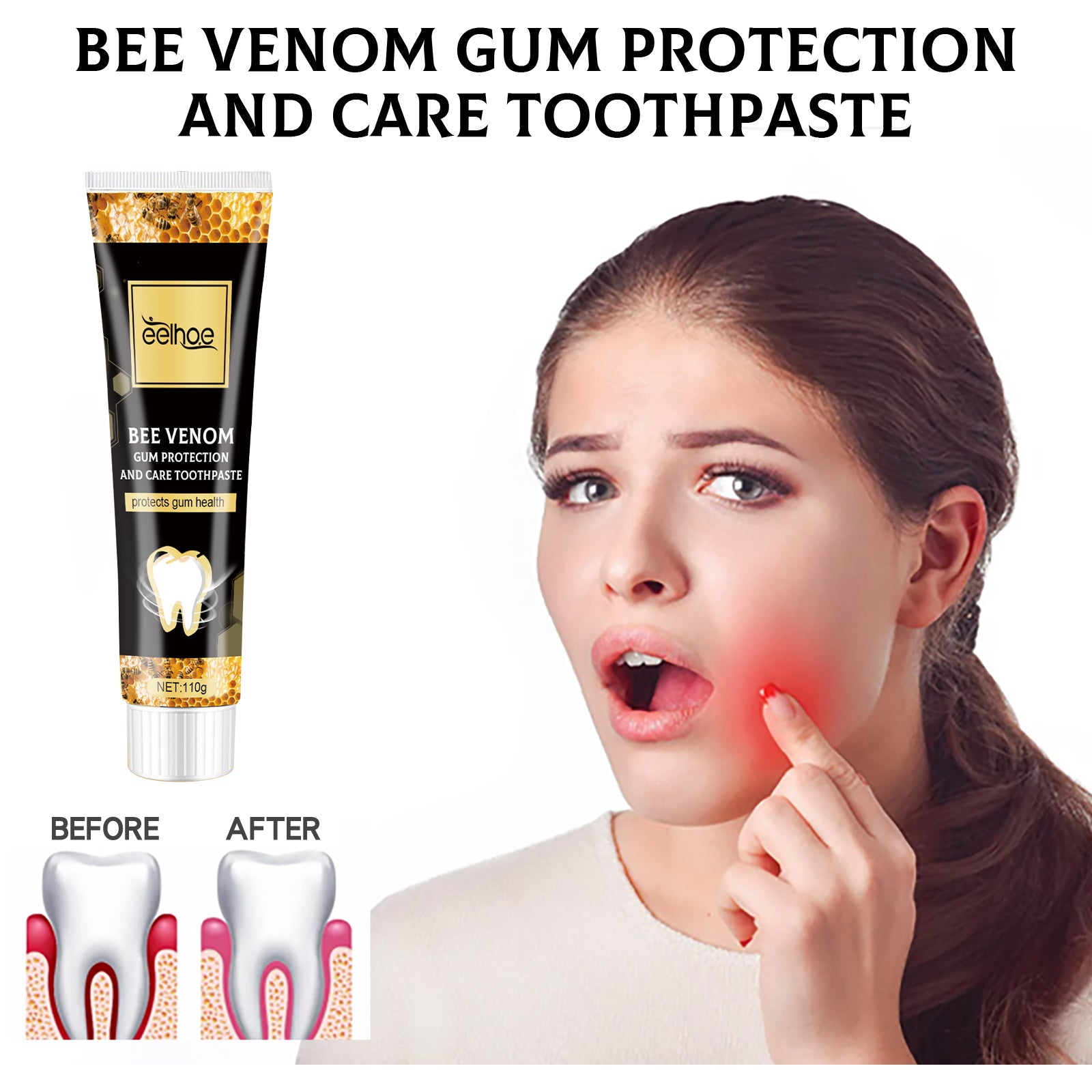 Bee Venom Gingival Toothpaste, Cleaning Stains Breath Fresh Whitening Toothpaste Health Eprolo https://www.cyberehub.com