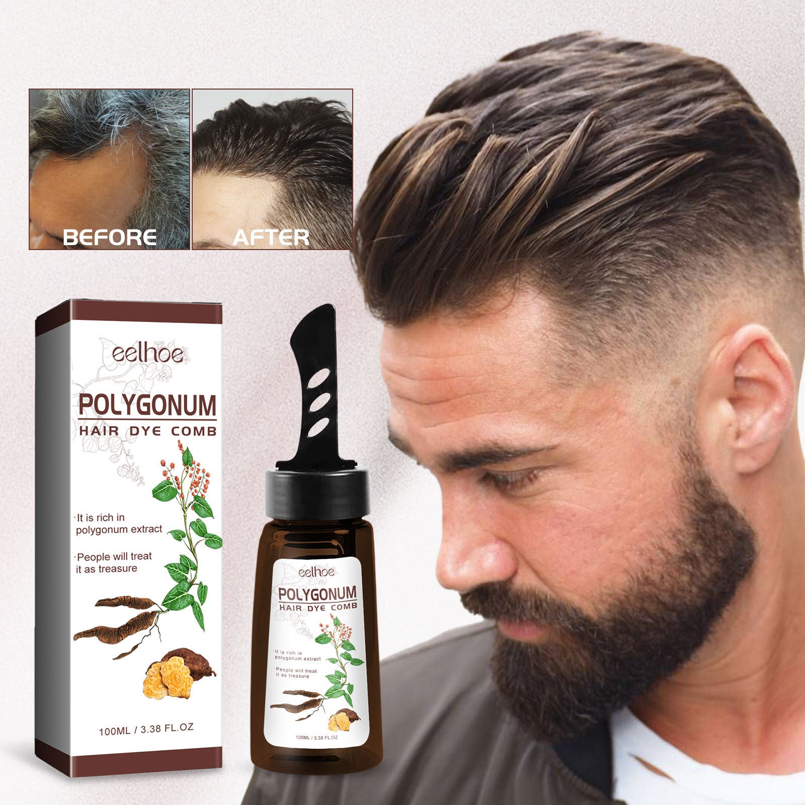 Polygonum Hair Dye Comb, Deep Clean Dry Smooth Black Glossy Hair Comb Health Eprolo https://www.cyberehub.com