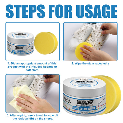 Jue-Fish Small White Shoes Cleaning Cream, Strong Decontamination Cleaning Cream Wash Sports Canvas Shoes To Remove Stains Home & Garden Home Goods Eprolo https://www.cyberehub.com