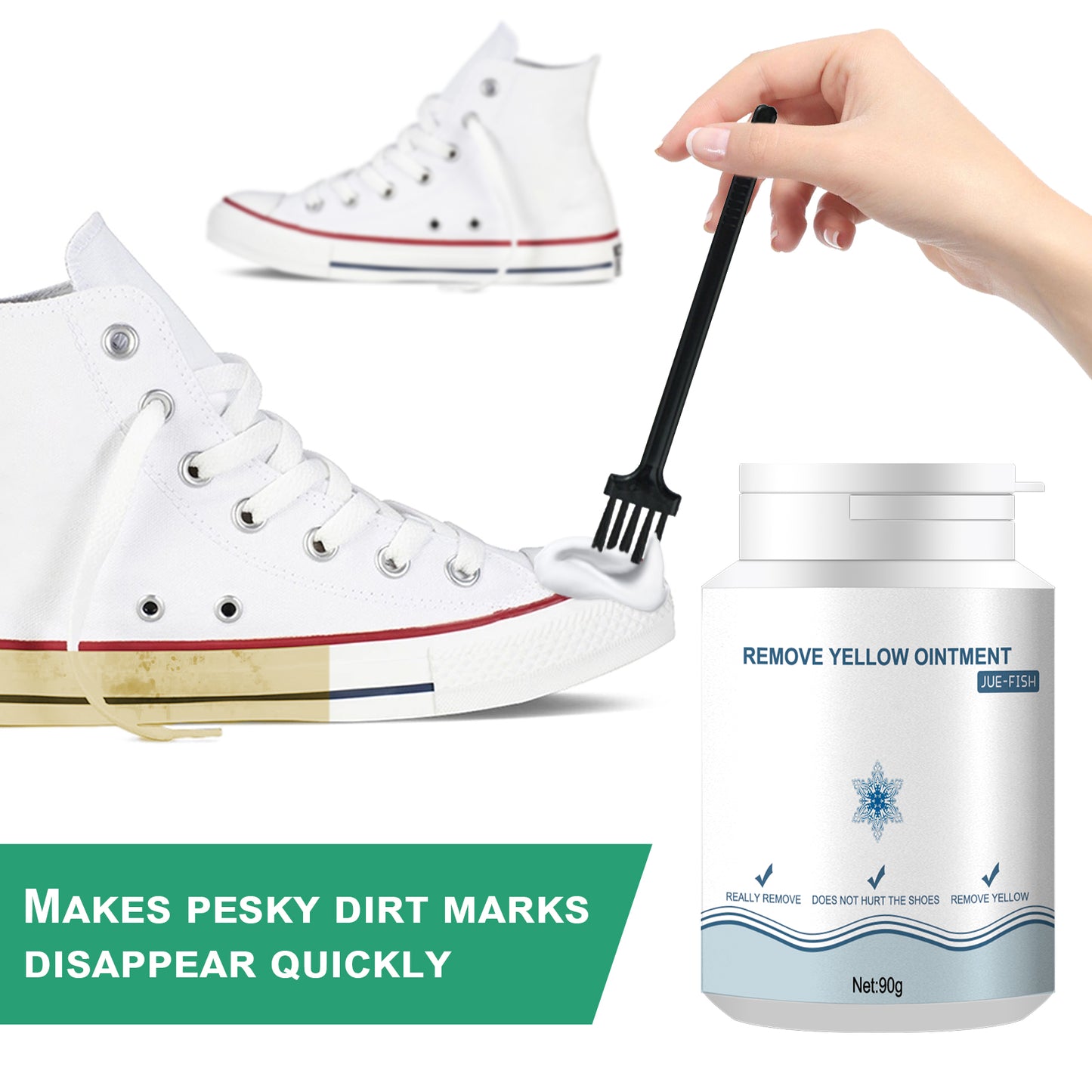 Jue-Fish Shoes Stain Removal Yellow Gel, Remove Oxidation To Clean Stains Yellow Edge Wash Free Gel Small White Shoes Home & Garden Home Goods Eprolo https://www.cyberehub.com