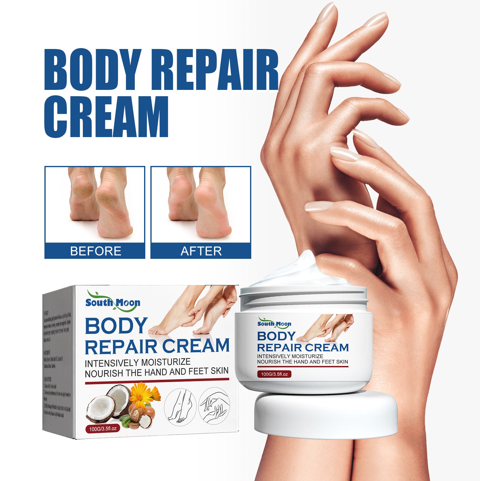 Body Repair Cream, Relieve Peeling Improve Chapped Dry Skin And Remove Dead Skin Moisturize Cream default title Health Eprolo https://www.cyberehub.com