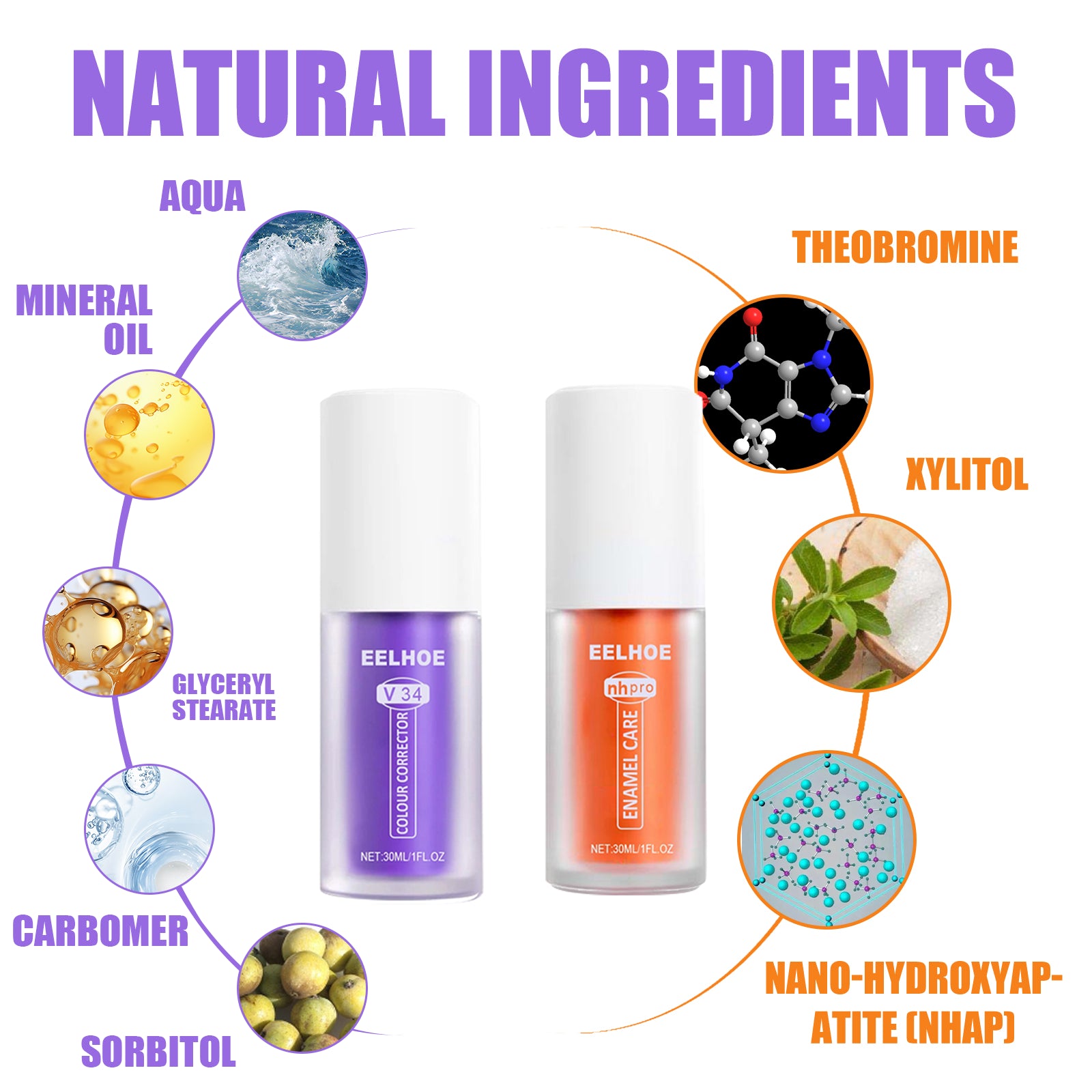EELHOE V34 Colour Corrector, Mouth Shine White Clean Stains Shine White Teeth Purple Toothpaste Health Eprolo https://www.cyberehub.com