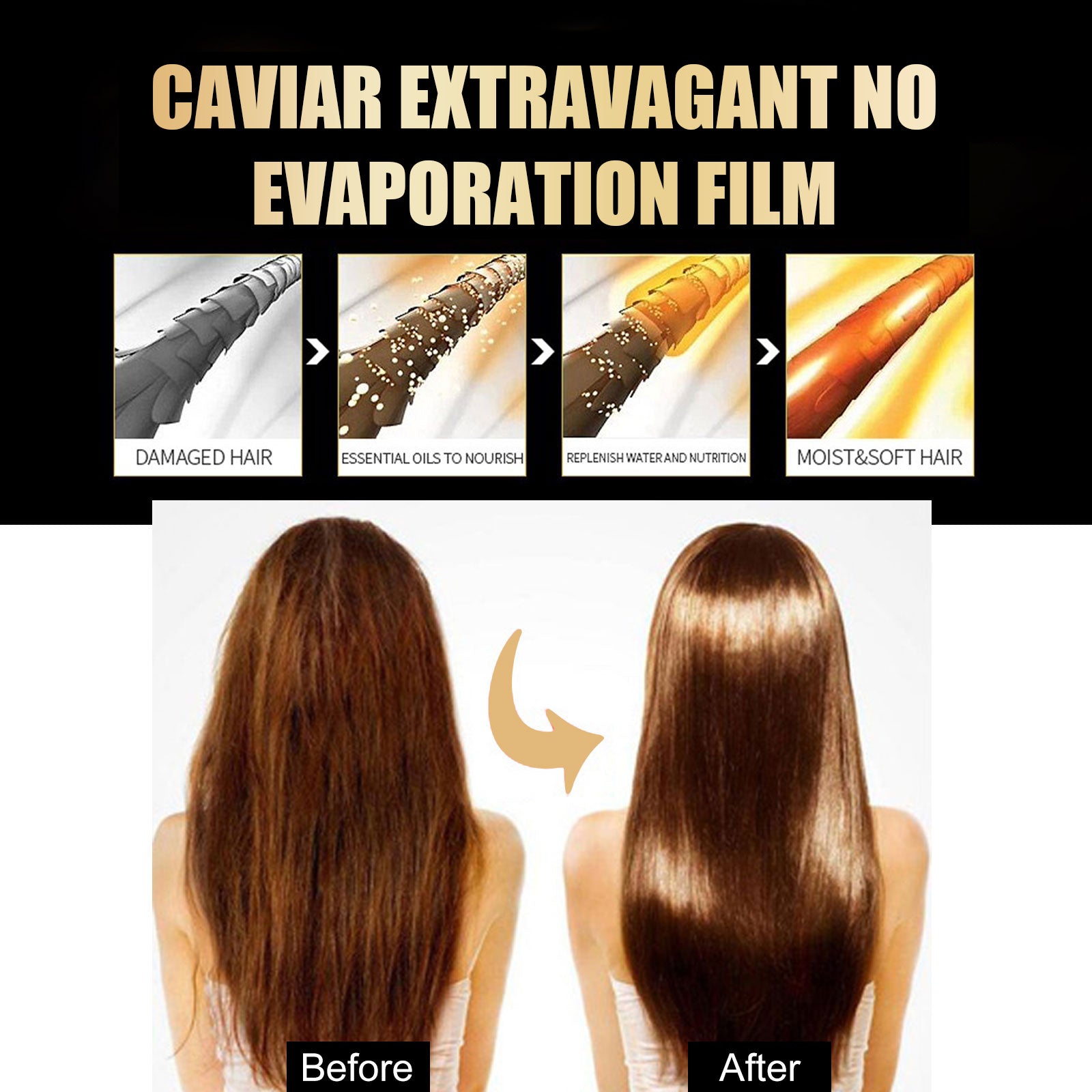 Caviar Extravagant No Evaporation Film, Smooth Hair Deep Nourishing Improve Dye Hot Dry Smooth Conditioner Health Eprolo https://www.cyberehub.com