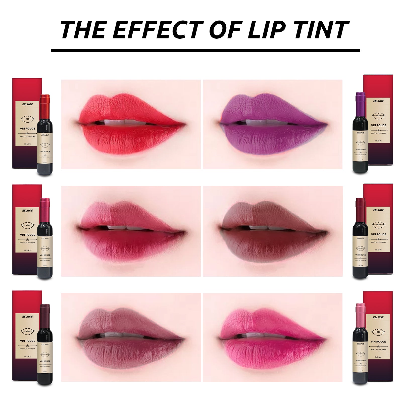 Vin Rouge Lip Tint, Non-Stick Cup Color Development Portable Waterproof Non-Fading Moisturizing Red Wine Bottle Lip Glaze Health Eprolo https://www.cyberehub.com