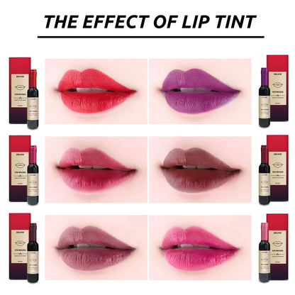 Vin Rouge Lip Tint, Non-Stick Cup Color Development Portable Waterproof Non-Fading Moisturizing Red Wine Bottle Lip Glaze Health Eprolo https://www.cyberehub.com