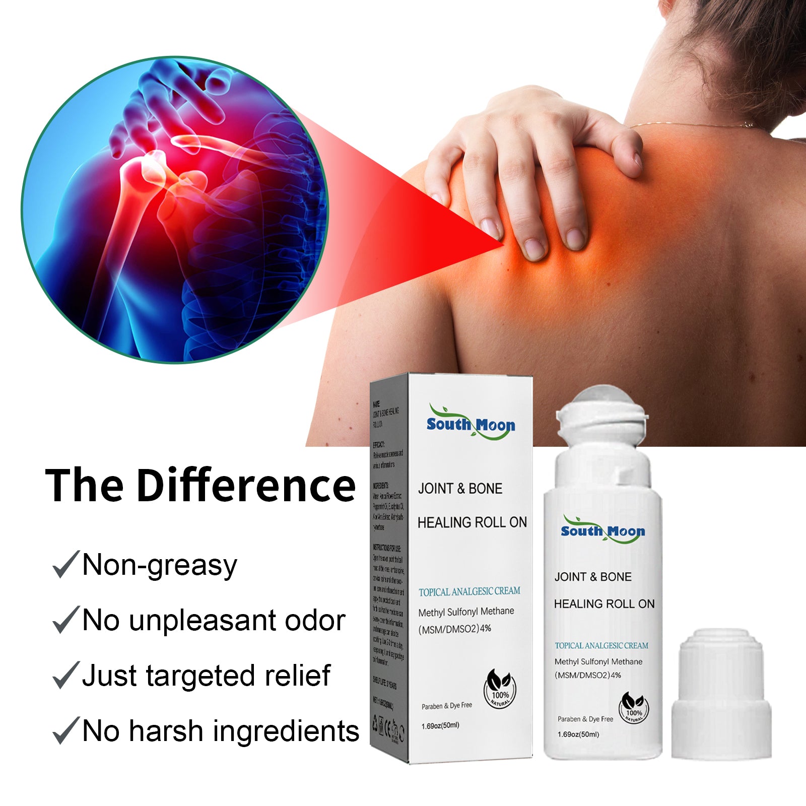 Joint & Bone Healing Roll On, Relieve Knee Joint Shoulder Neck Lumbar Soreness Body Care Ball Health Eprolo https://www.cyberehub.com