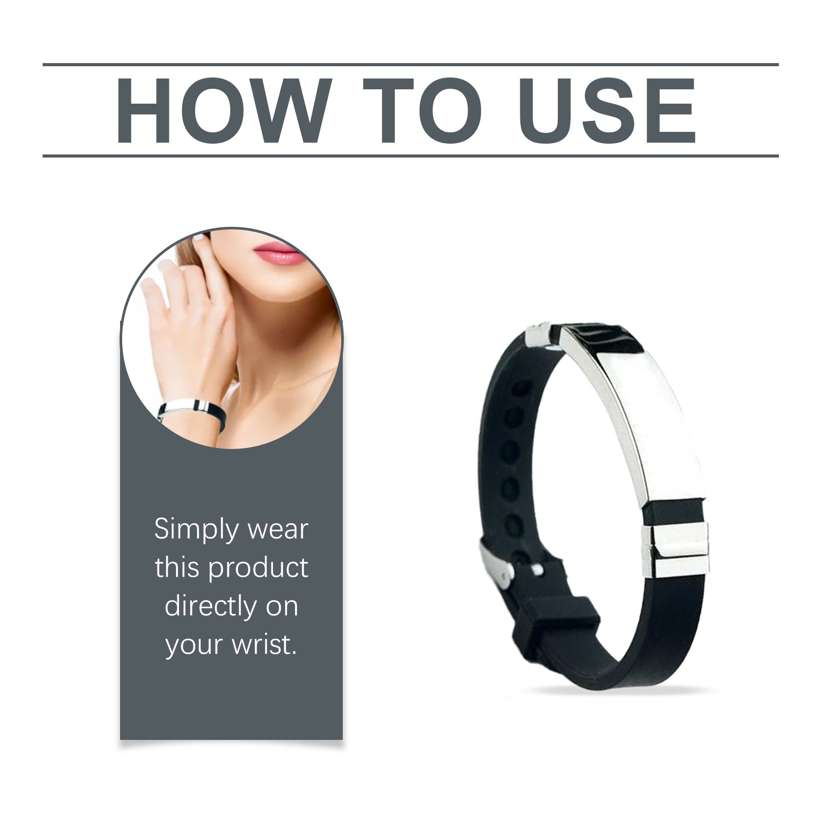Fashion Titanium Steel Bracelet, Personalized Fashion Decoration Comfortable Fashion Portable Unisex Care Bracelet HOEXE eprolo https://www.cyberehub.com