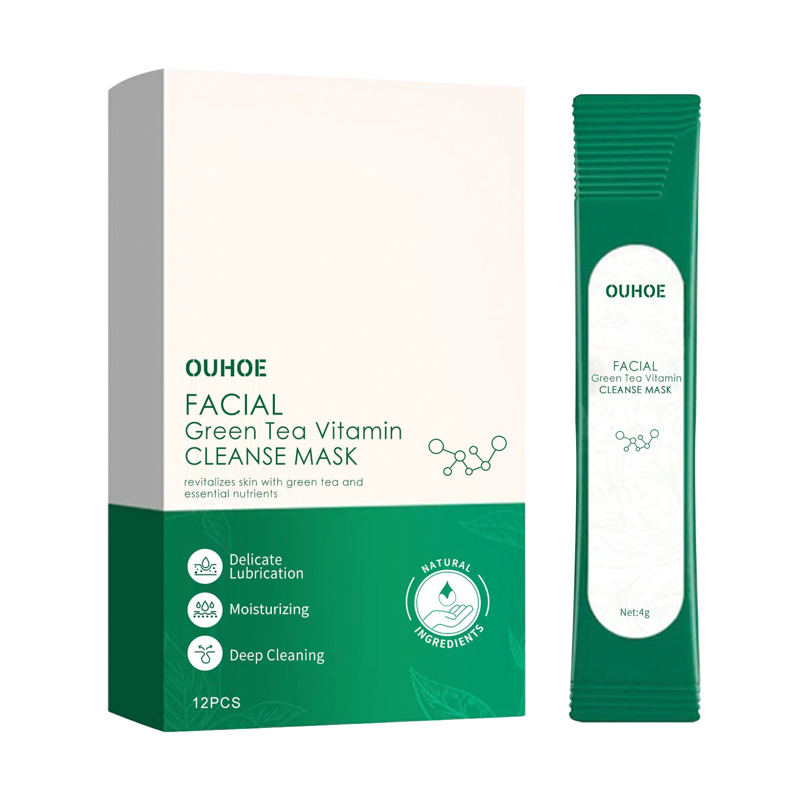 Facial Green Tea Vitamin Cleanse Mask, Facial Acne Deep Moisturizing Smear Delicate Pores Tender Skin default title Health Eprolo https://www.cyberehub.com