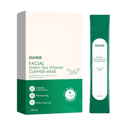 Facial Green Tea Vitamin Cleanse Mask, Facial Acne Deep Moisturizing Smear Delicate Pores Tender Skin default title Health Eprolo https://www.cyberehub.com