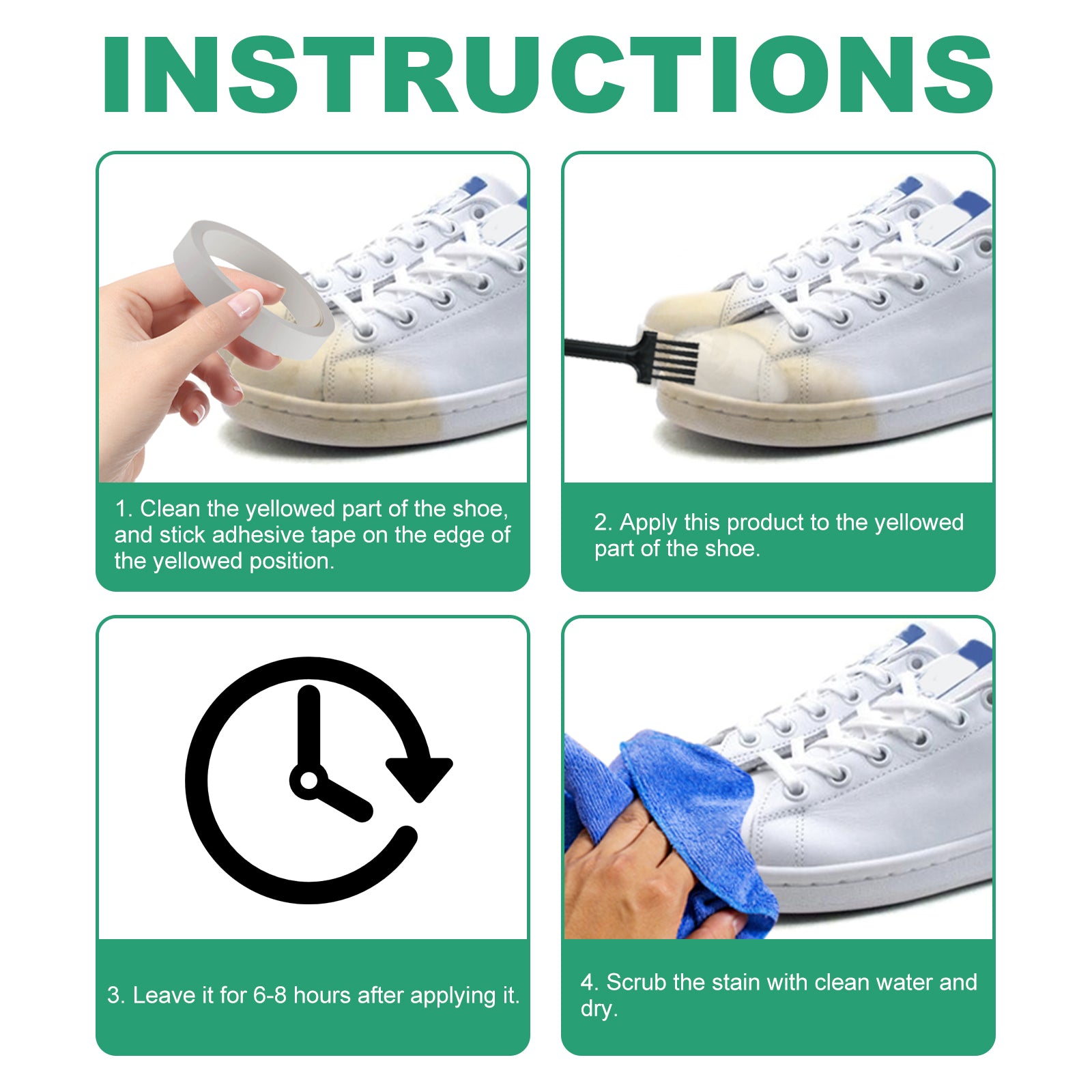 Jue-Fish Shoes Stain Removal Yellow Gel, Remove Oxidation To Clean Stains Yellow Edge Wash Free Gel Small White Shoes Home & Garden Home Goods Eprolo https://www.cyberehub.com