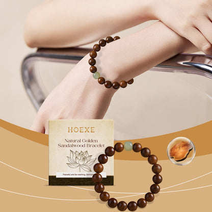 Gold Wire Sandalwood Bead String New Chinese Style Simple Minority Sense Ancient Style Style Play Decorative Bracelet HOEXE eprolo https://www.cyberehub.com