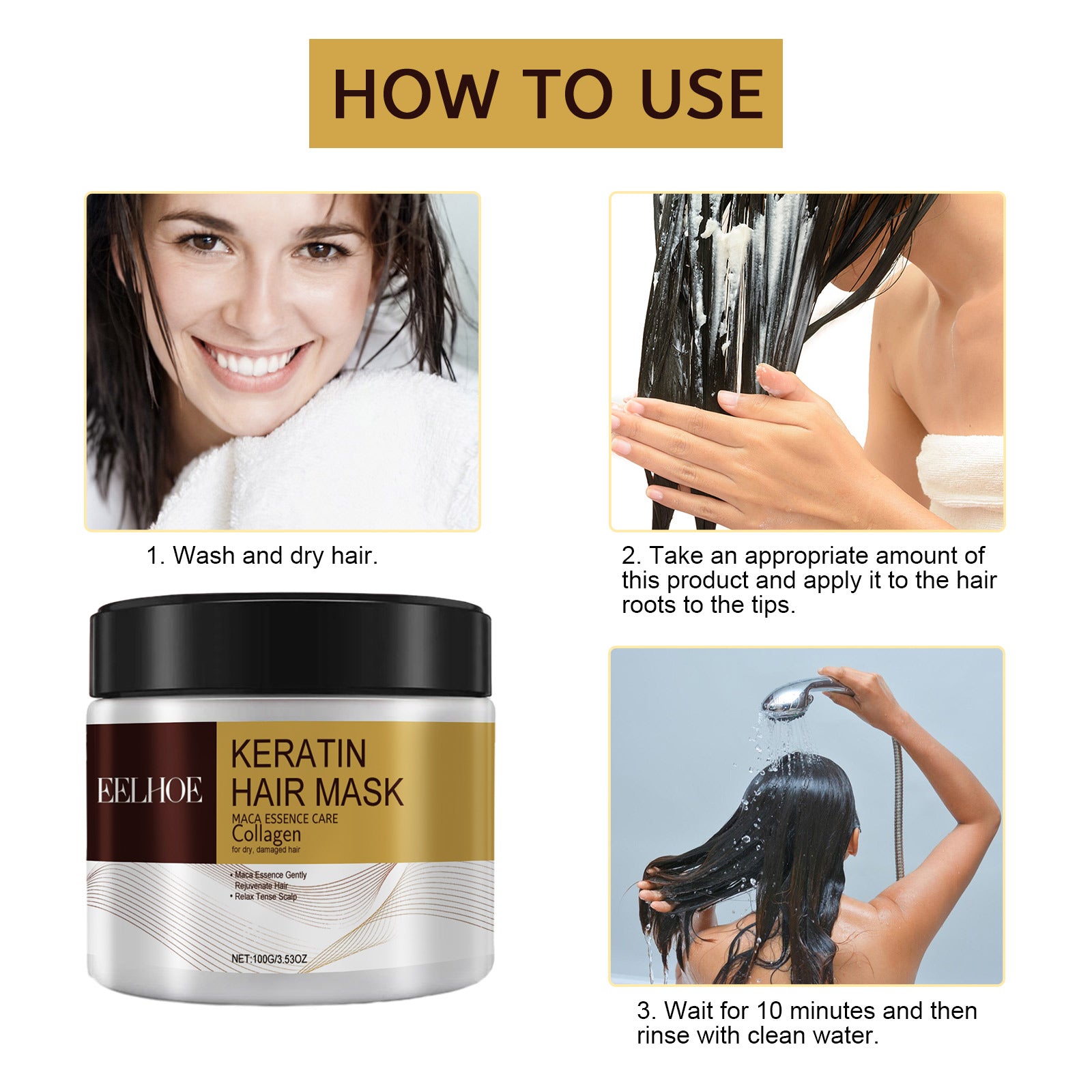 EELHOE Repair Moisturizing Hair Mask Deep Moisturizing Repair Damaged Hair Dry Split Knot Hair Mask Health Eprolo https://www.cyberehub.com