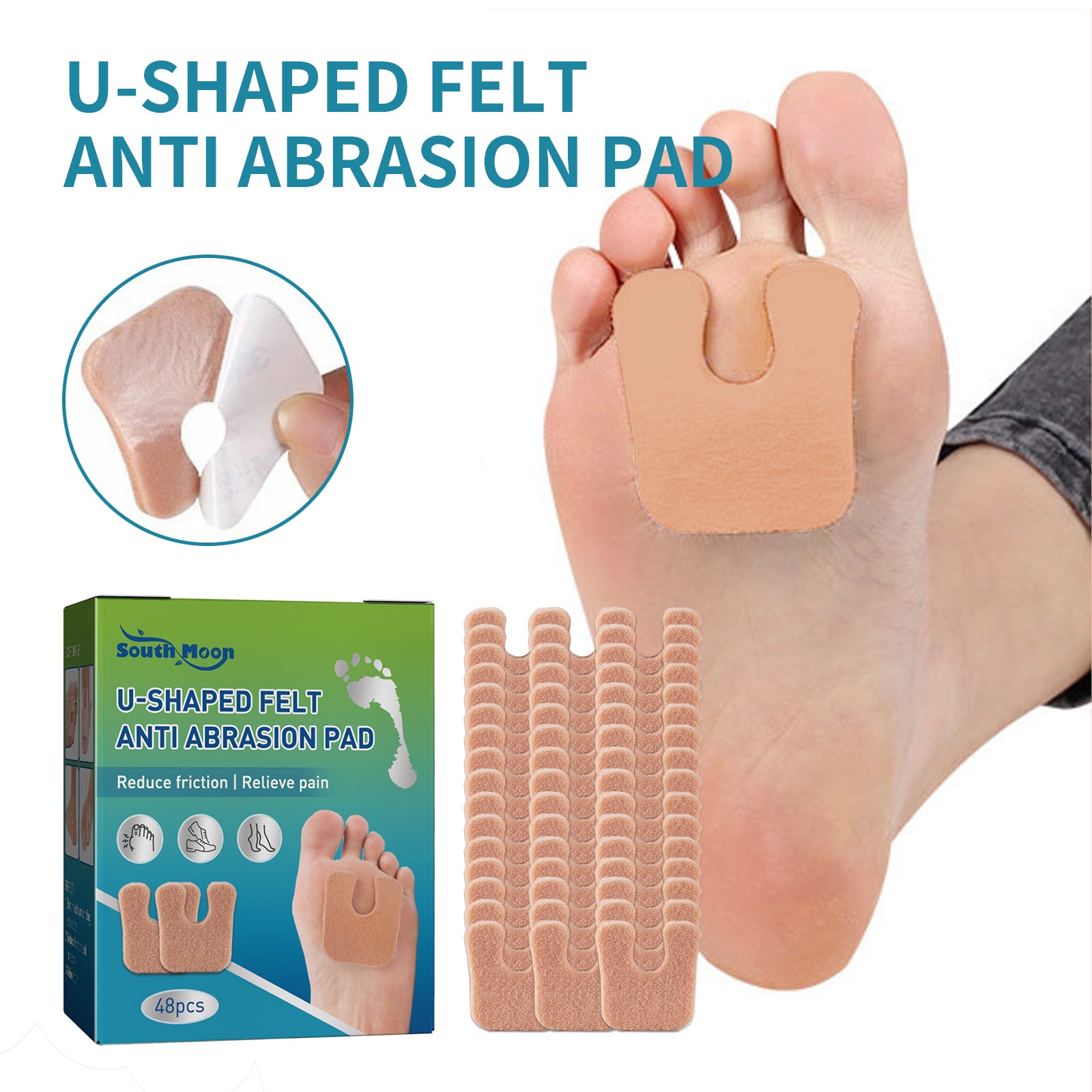 U-shaped Felt Anti Abrasion Pad, Reduces Friction, Relieves Foot Pain And Protects Toes From Skin Damage Health Eprolo https://www.cyberehub.com